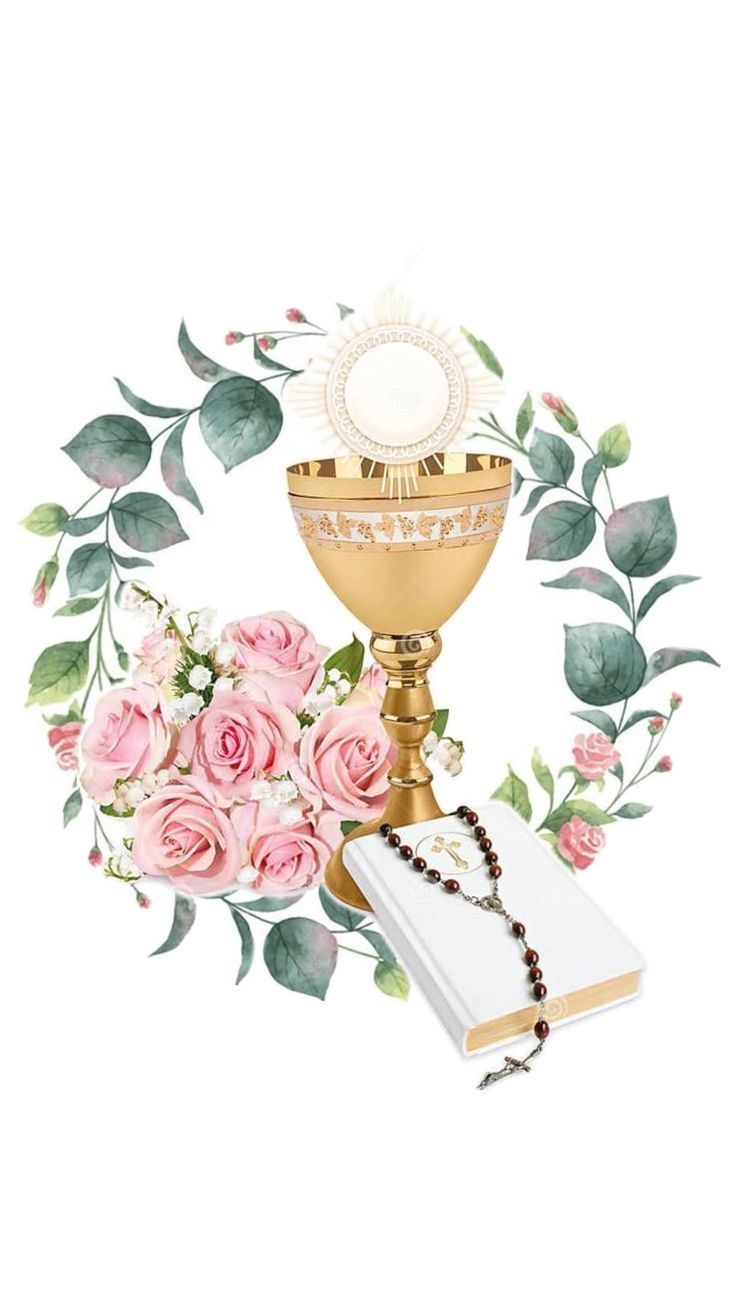 736x1308 Comunión niña. Holy eucharist wallpaper iphone, First holy communion wallpaper pink, Confirmation cards