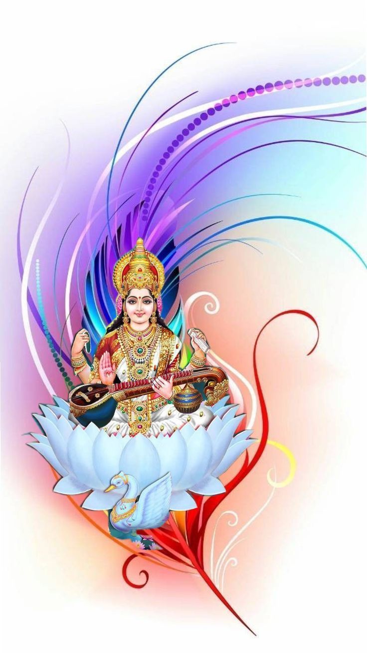 736x1308 Jai ma Saraswati. Saraswati painting, Saraswati mata, Saraswati devi