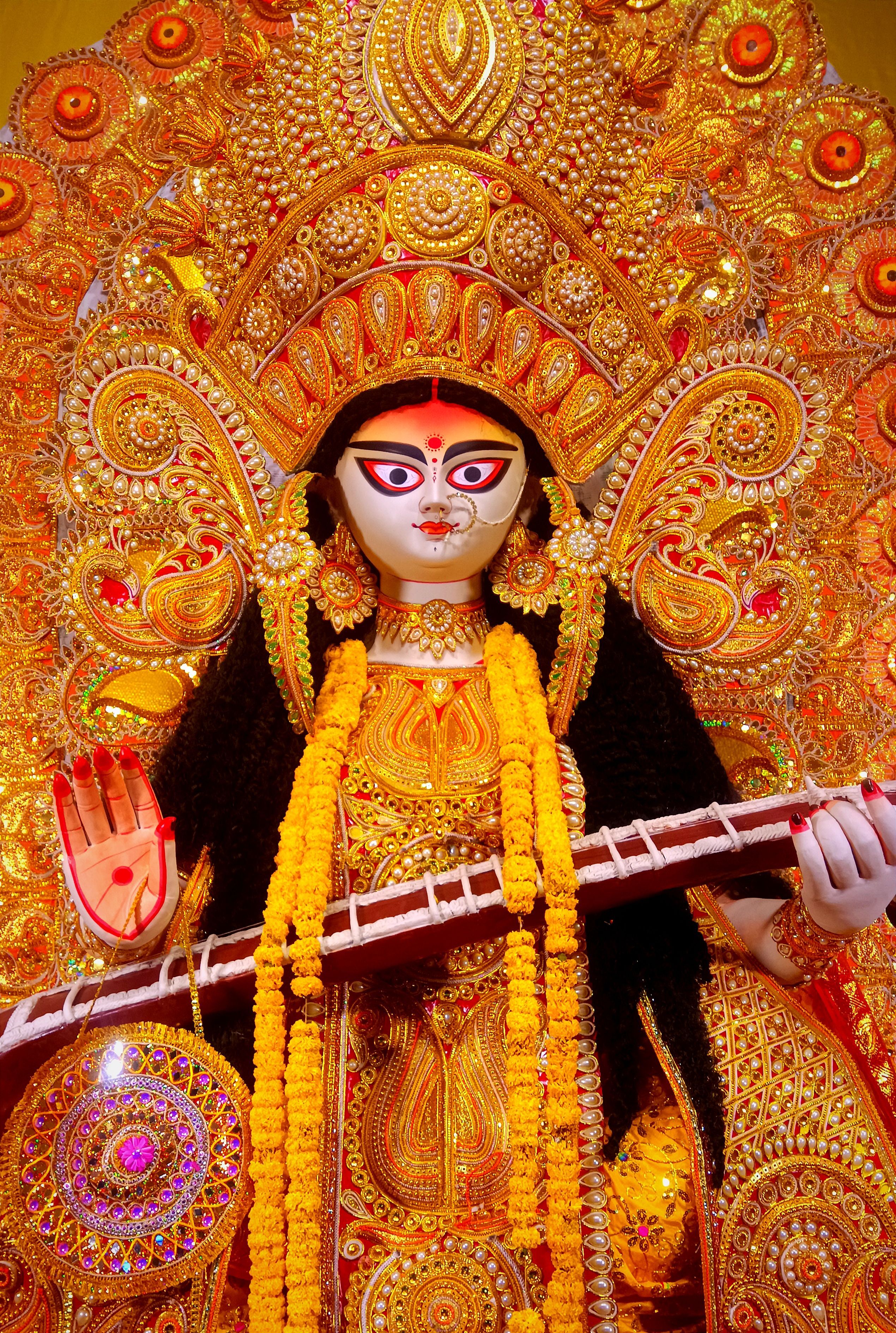 2540x3778 Hindu Saraswati Goddess · Free