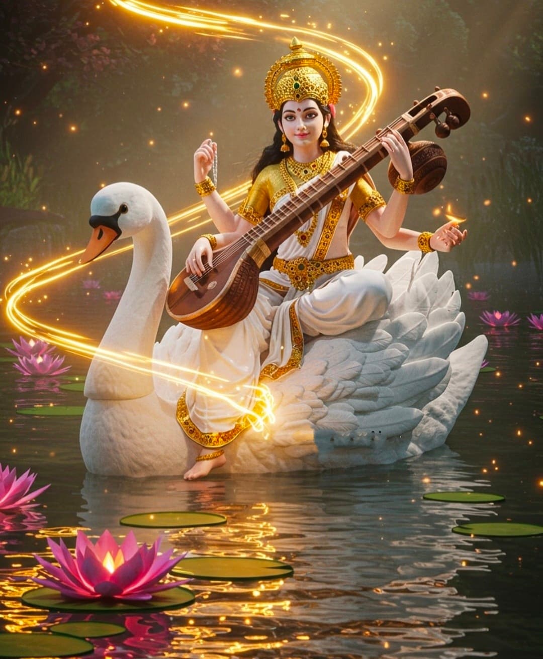 1080x1312 Saraswati Mata Photo 2025