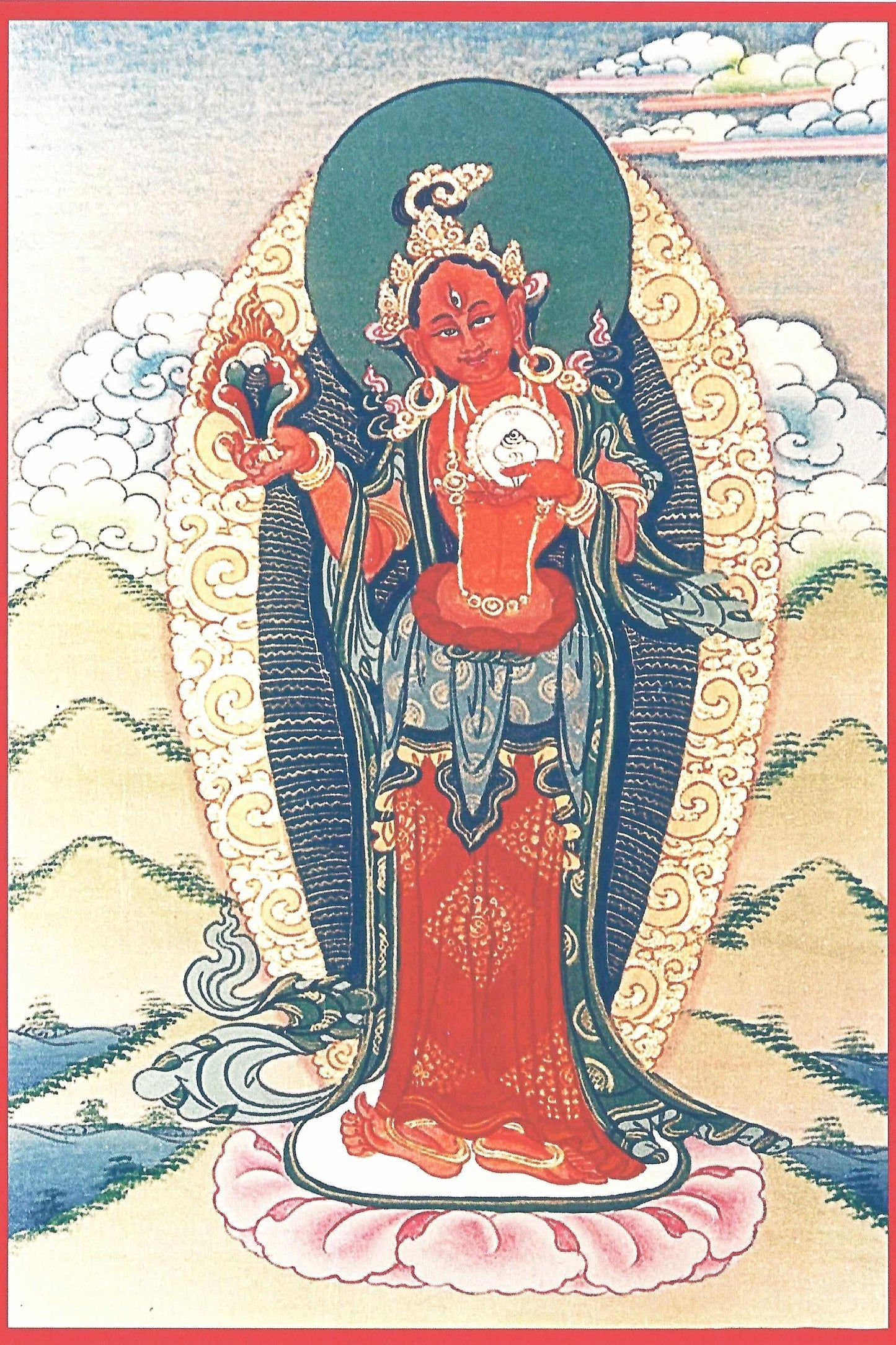 1445x2167 Red Saraswati Photo (Various Sizes)