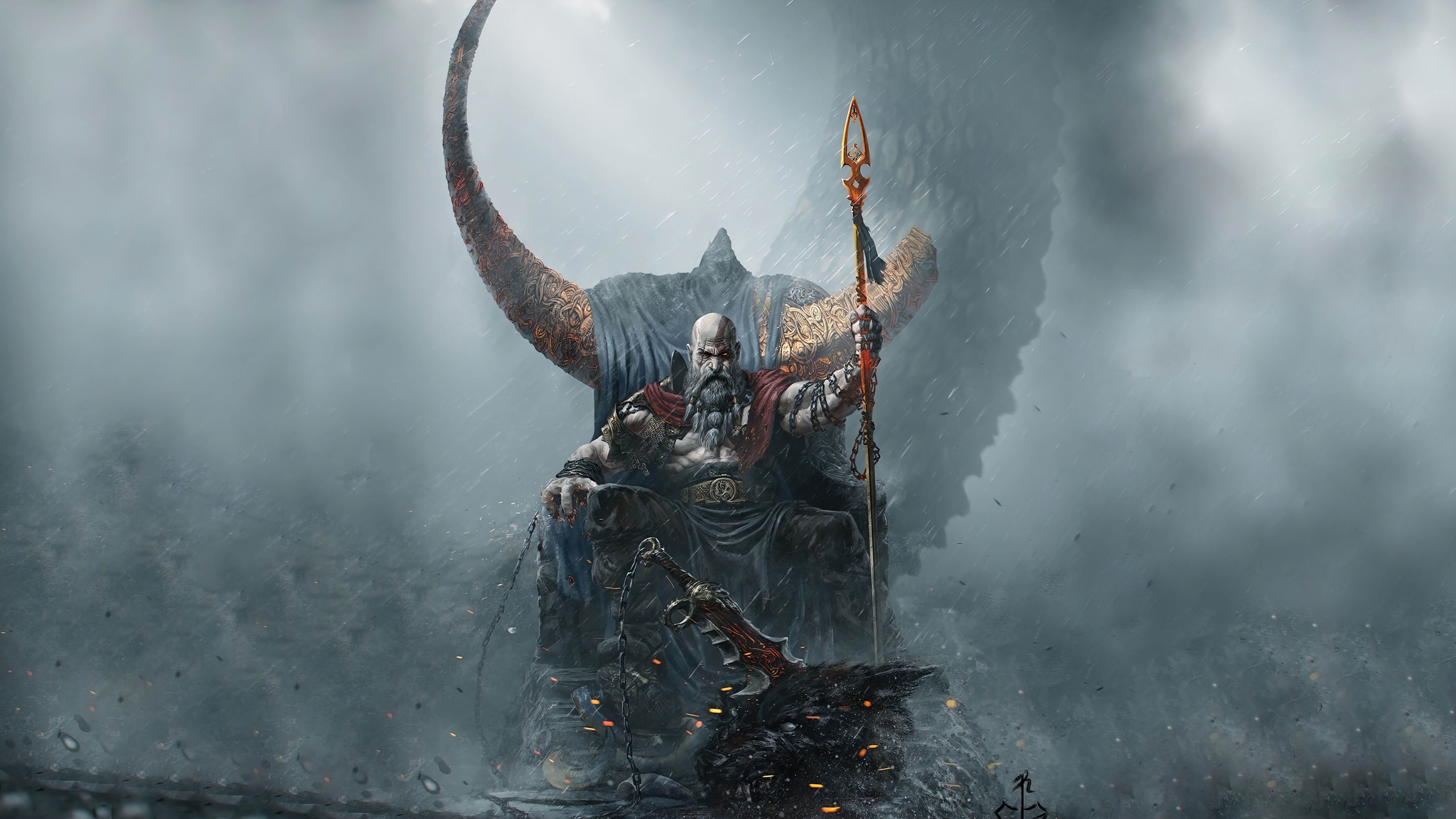 7680x4320 God of War Ragnarok Wallpaper 8K