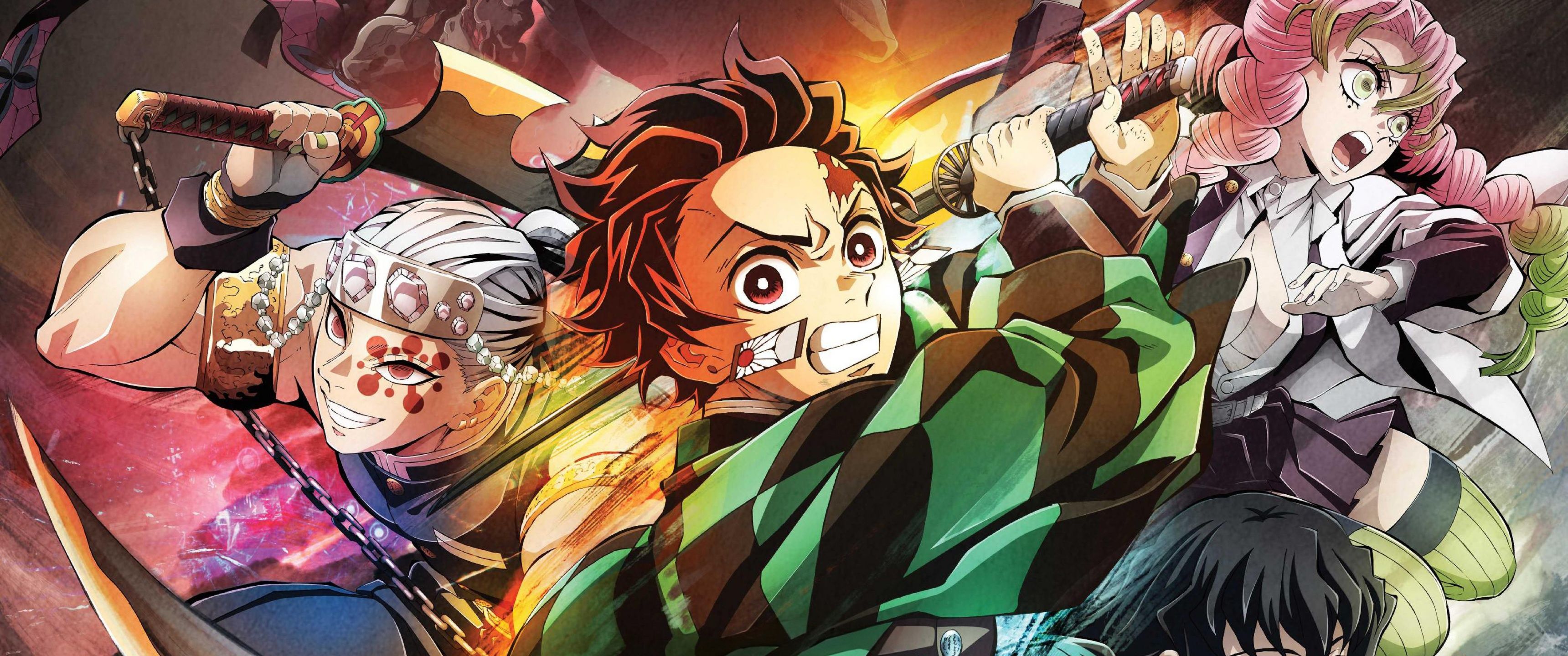 3440x1440 Demon Slayer Ultrawide Wallpaper