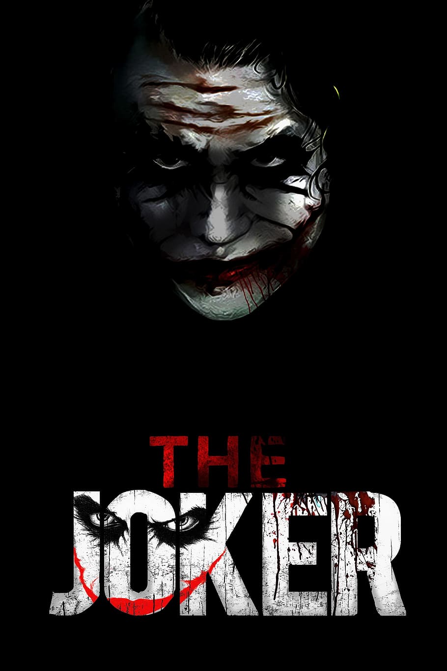 910x1364 joker, digital, wallpaper, thejoker, action, batman, movie, poster