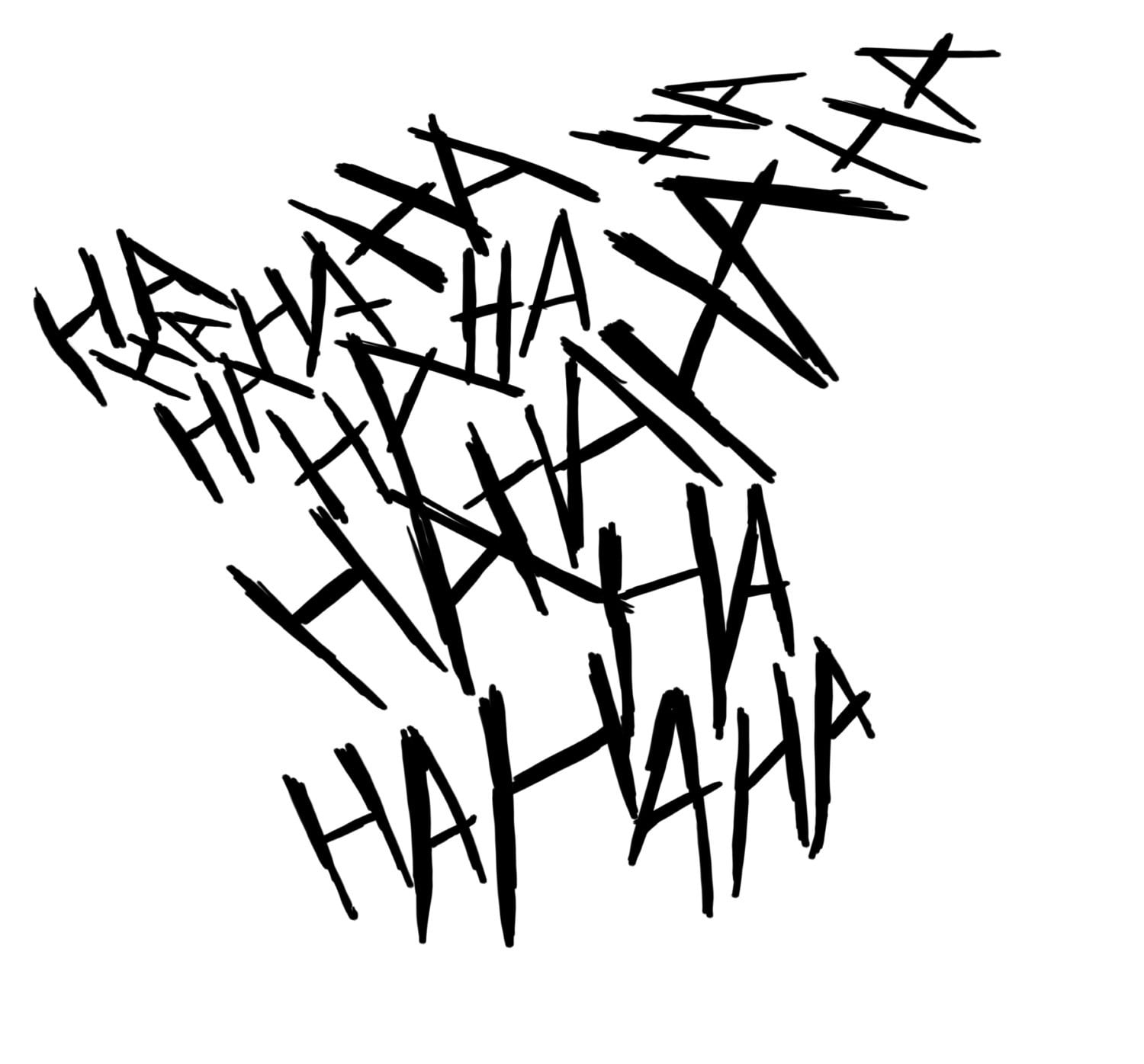 1500x1396 White background with hahahahahahaha text overlay, Joker, movies HD wallpaper