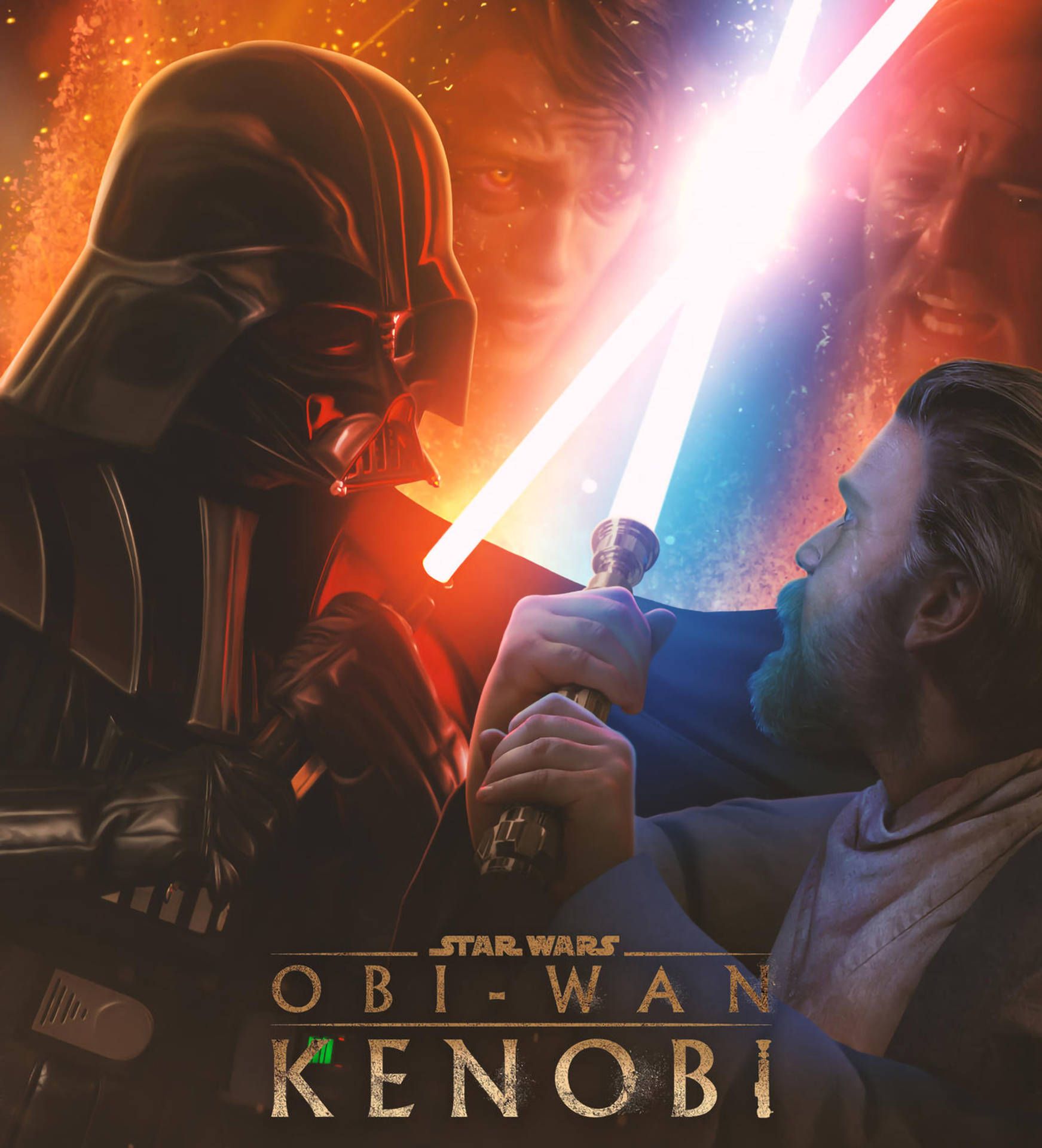 1743x1920 Obi Wan Vs Darth Vader Wallpaper