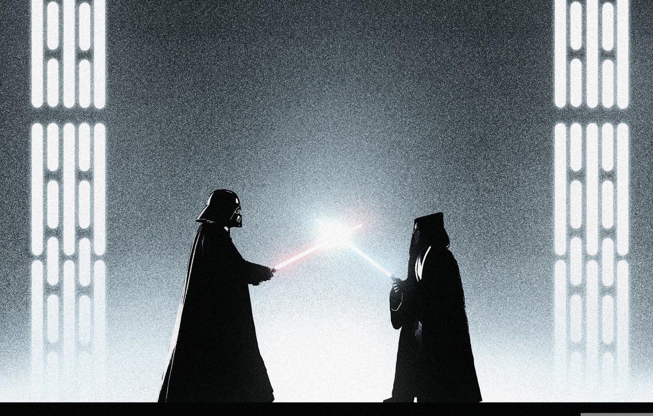 1332x850 Obi Wan Kenobi Vs Darth Vader Desktop Wallpaper