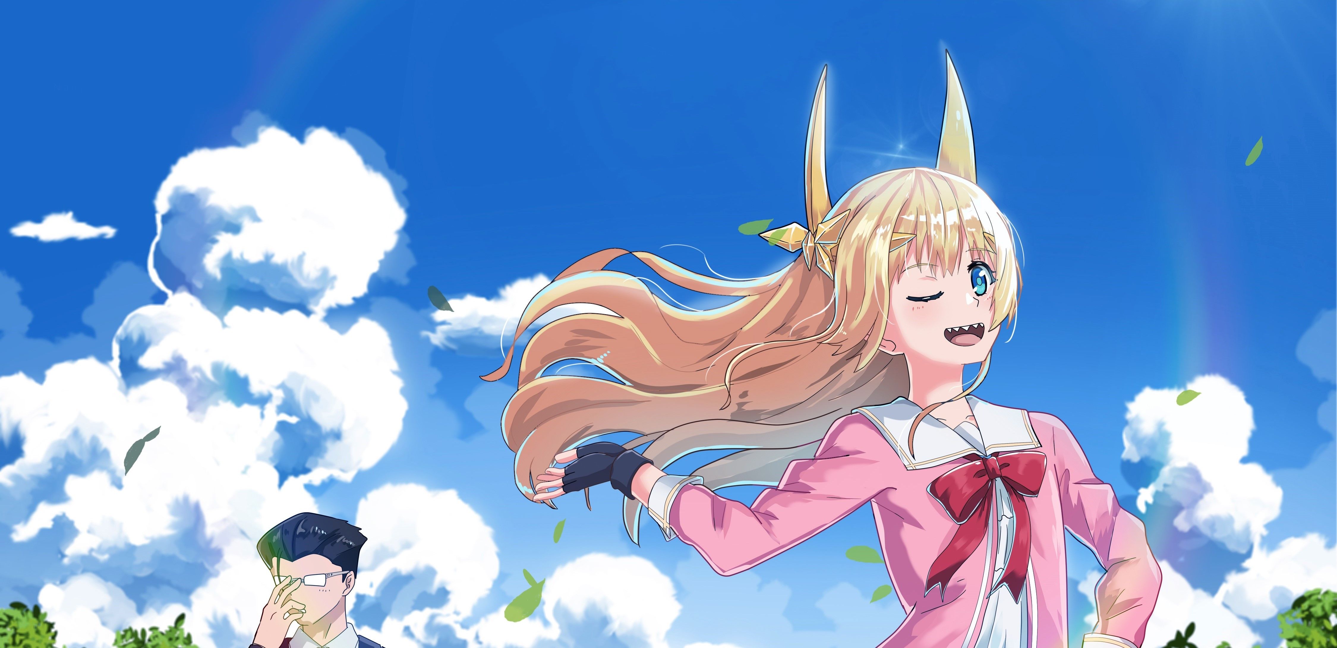4500x2182 Download Tsukasa Jinguuji Hinata Tachibana Anime Fantasy Bishoujo Juniku Ojisan To 4k Ultra HD Wallpaperx2182