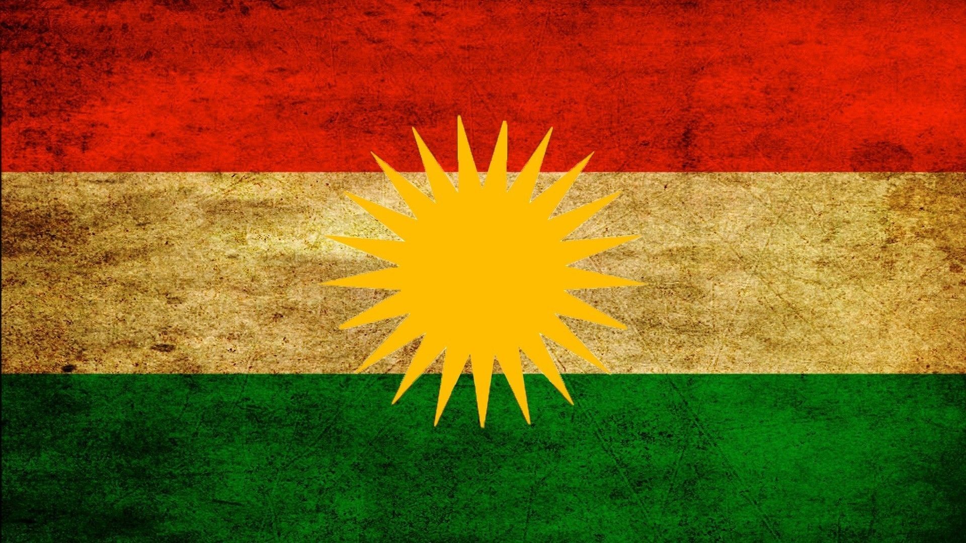 1920x1080 Wallpaper flag, coat of arms, Kurdistan, The Flag Of Kurdistan for mobile and desktop, section текстуры, resolution 1920x1080