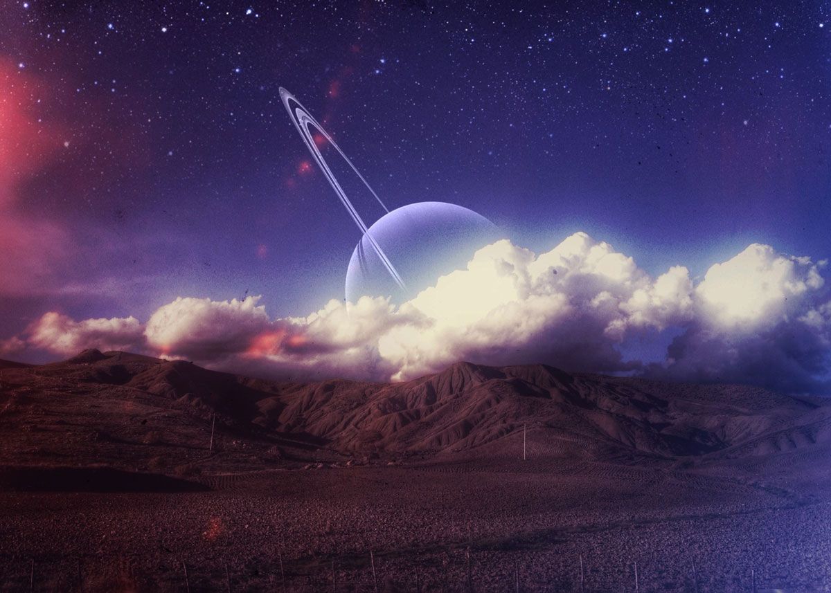 1200x857 Lunar landscape printed on a Vinyl Mural