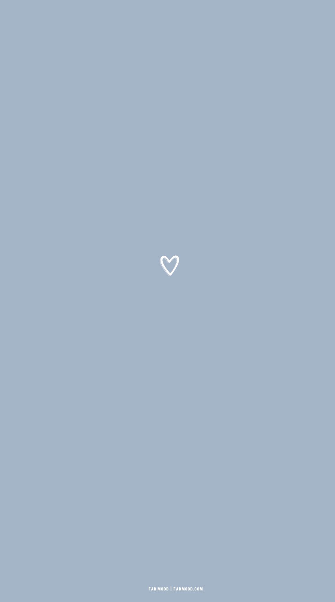 1100x1975 Blue Wallpaper Designs for Phone : Minimalist Heart Blue Background. Colour + Mood + Style Inspiration