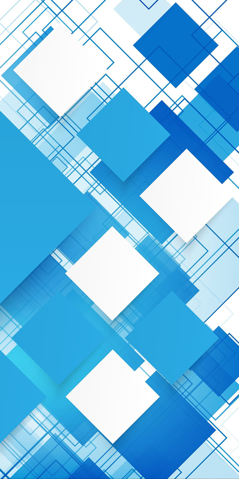 800x1600 Squares, abstract, art, blue, material, minimalism, minimalist, pattern, texture, HD phone wallpaper