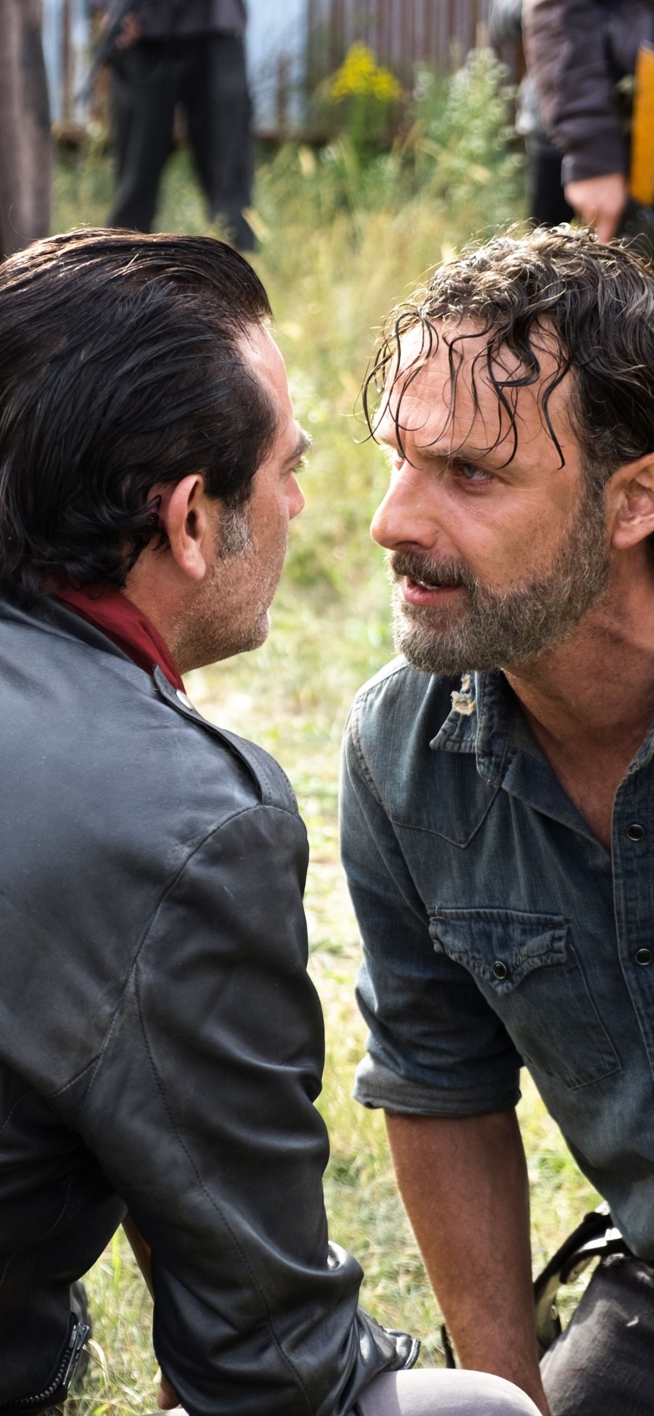 1284x2778 Rick Vs Negan Wallpaper