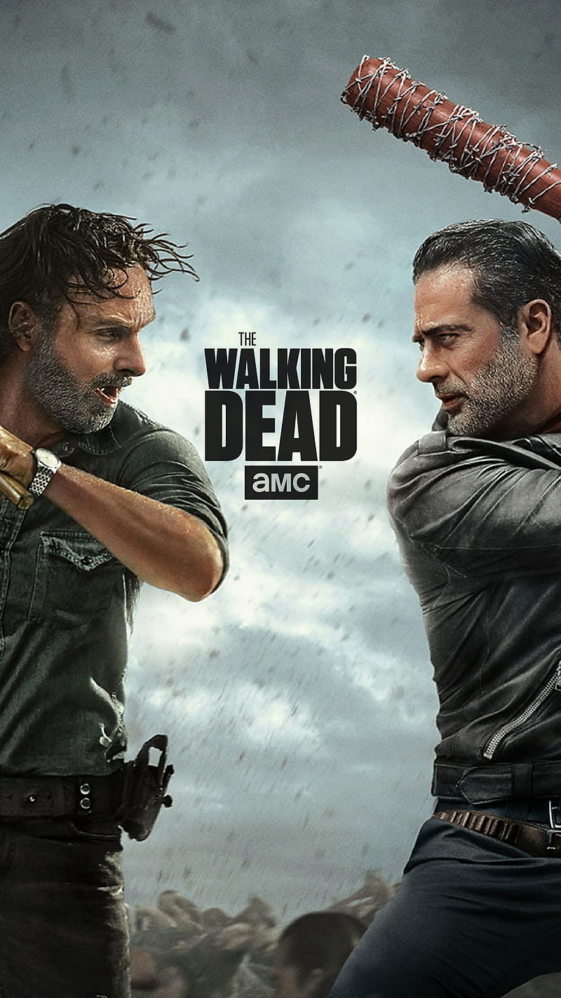 800x1422 The Walking Dead, Negan (The Walking Dead), rick grimes, Andrew Lincoln, zombie, HD phone wallpaper