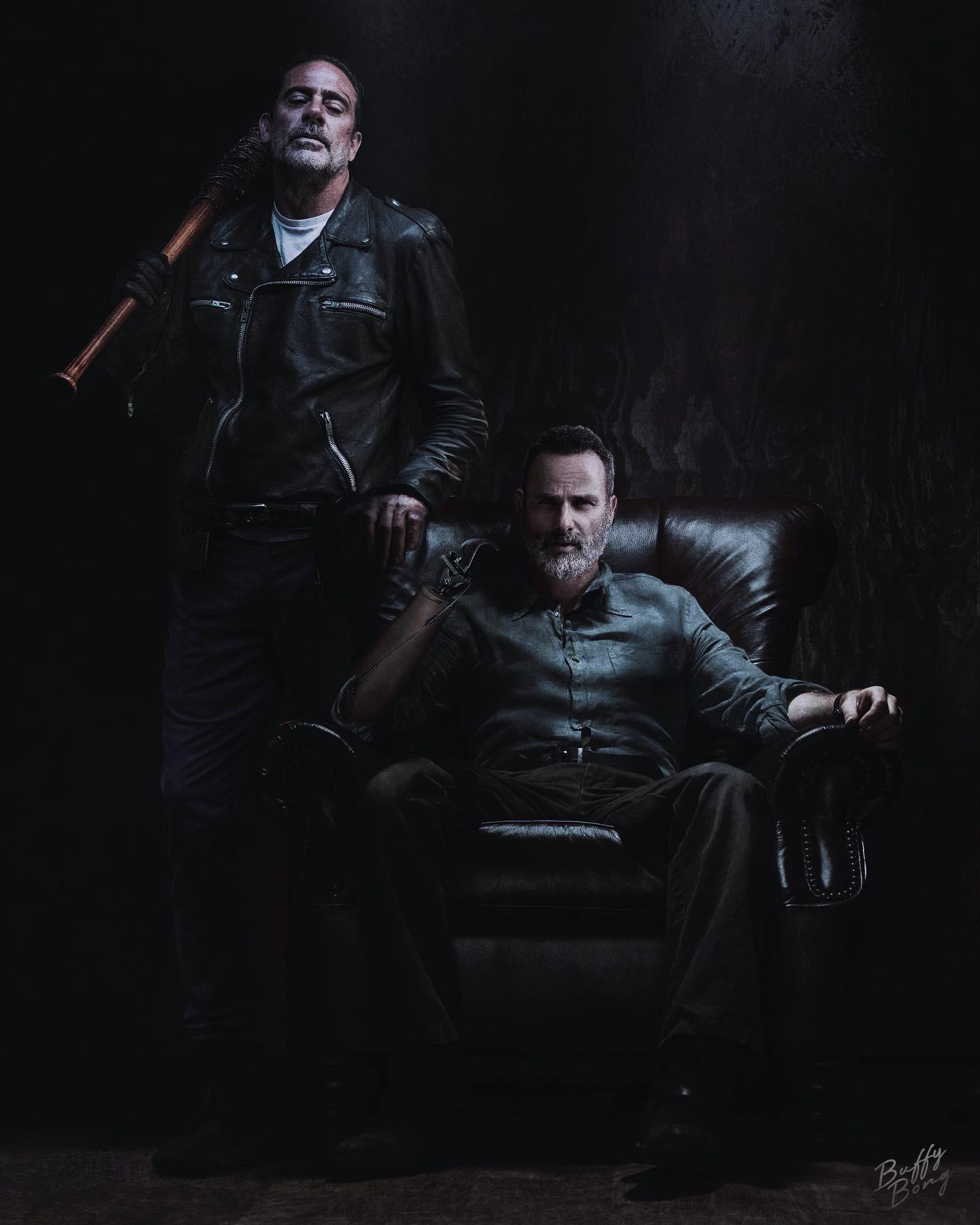 1440x1800 Rick & Negan fanart inspired by the cover of issue 149
