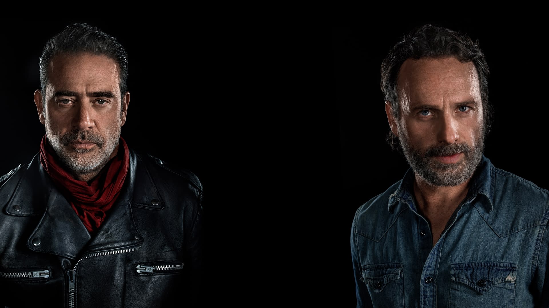 1920x1080 The Walking Dead Zoom Background Bring Rick and Negan to Meetings