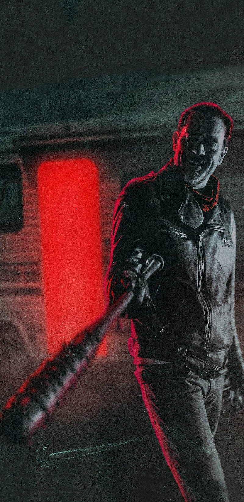 800x1644 Negan bat, dark, dead, series, theme, walking, HD phone wallpaper