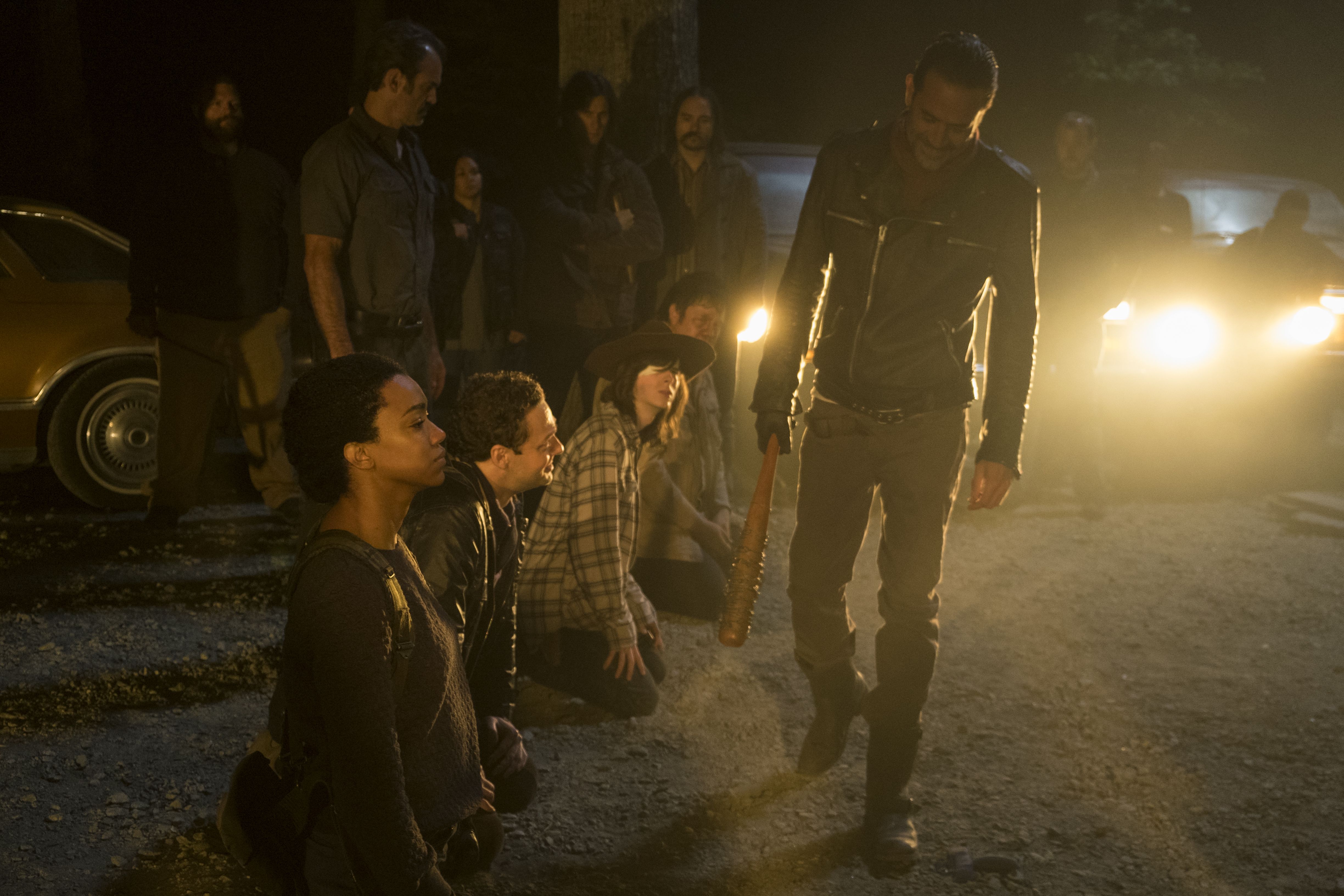 4896x3264 Negan and the Survivors: 4K Ultra HD Wallpaper from The Walking Deadx3264
