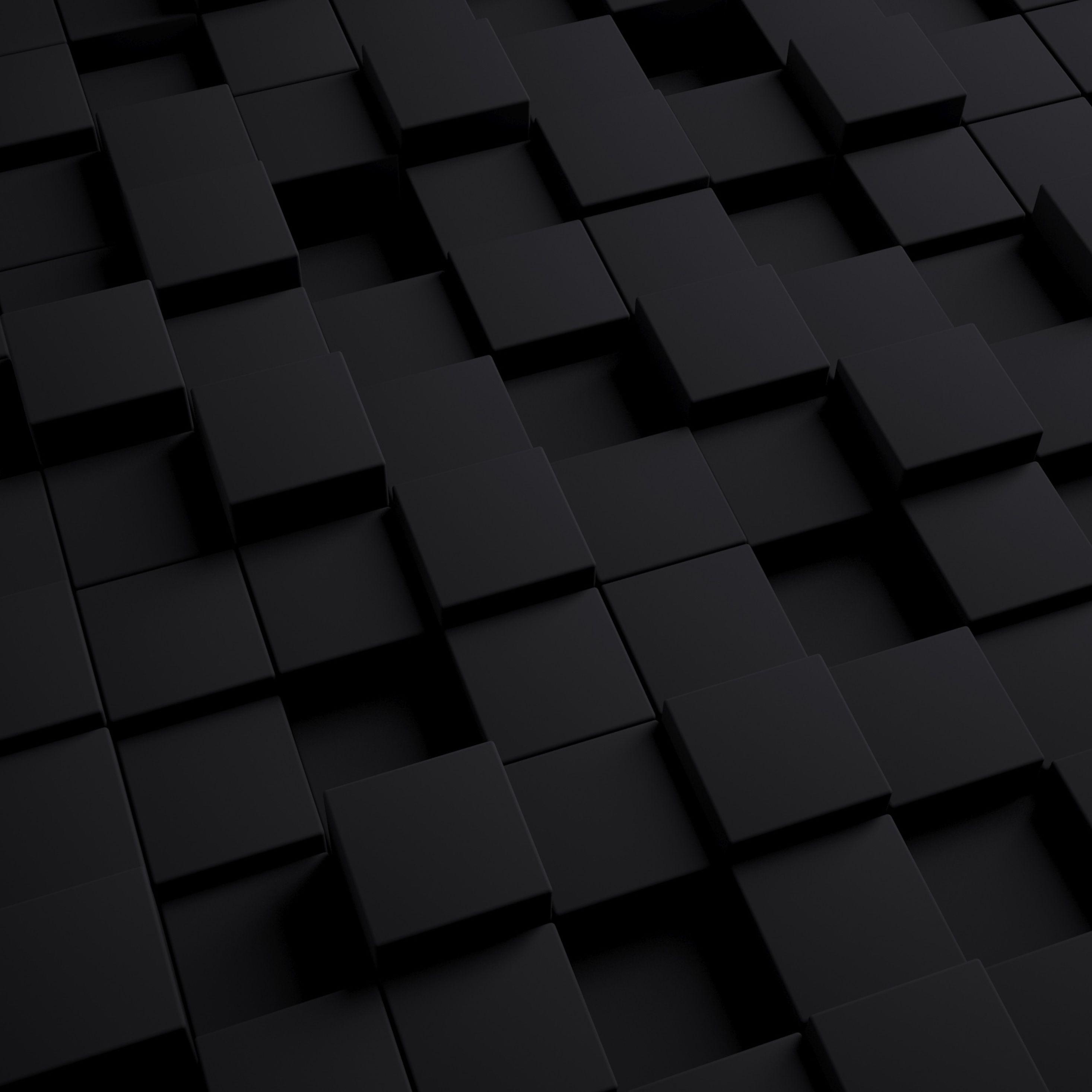 2932x2932 3D Black Cube iPad Pro Retina Display HD 4k Wallpaper, Image, Background, Photo and Picture