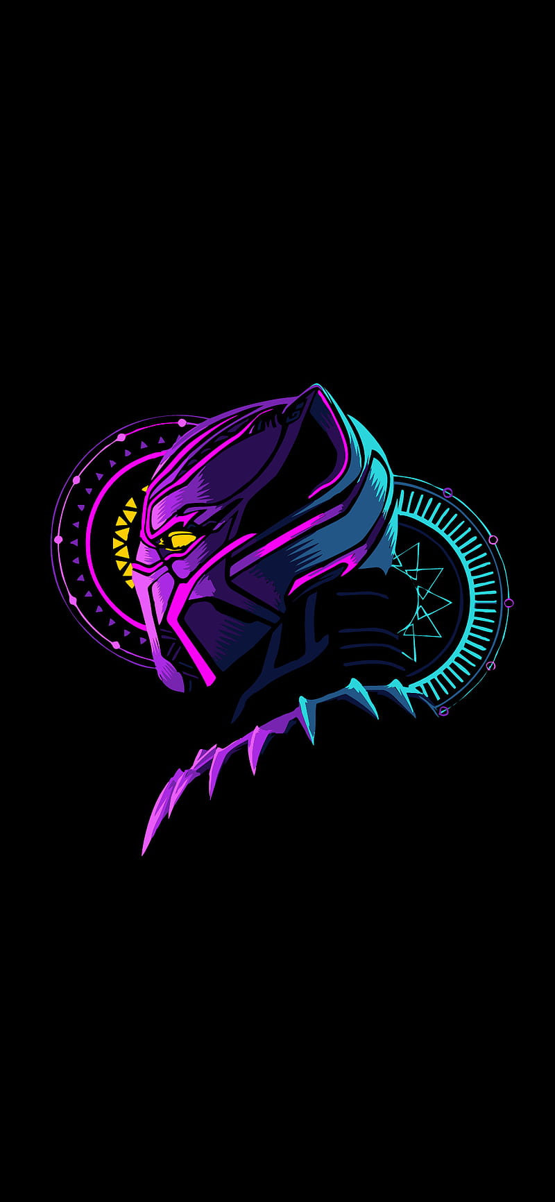 800x1733 Black Panther, green, hero, super, superhero, HD phone wallpaper