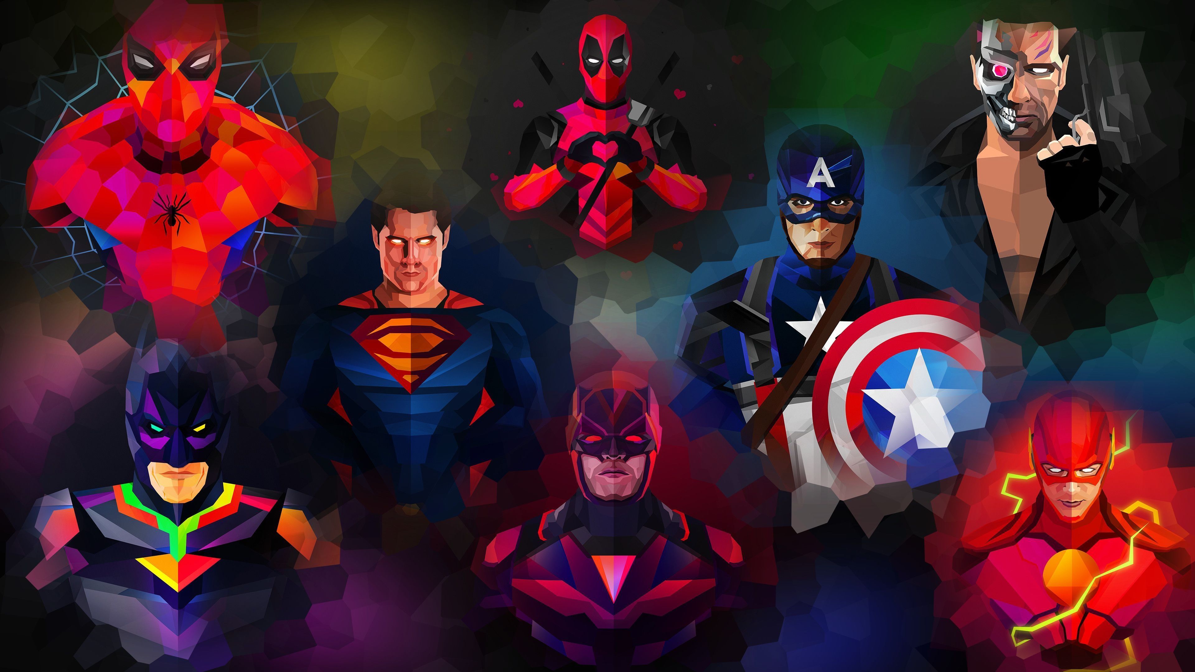 3840x2160 Super Heroes Wallpaper