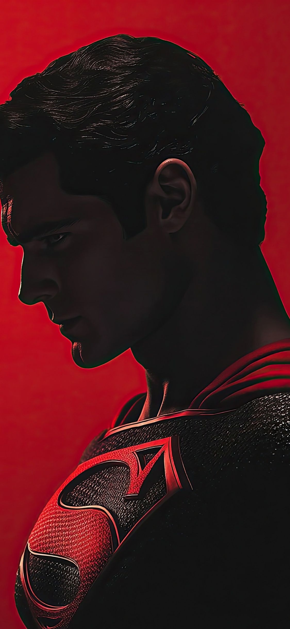 1125x2436 Superman Wallpaper 4K, Red aesthetic, 5K, Red background