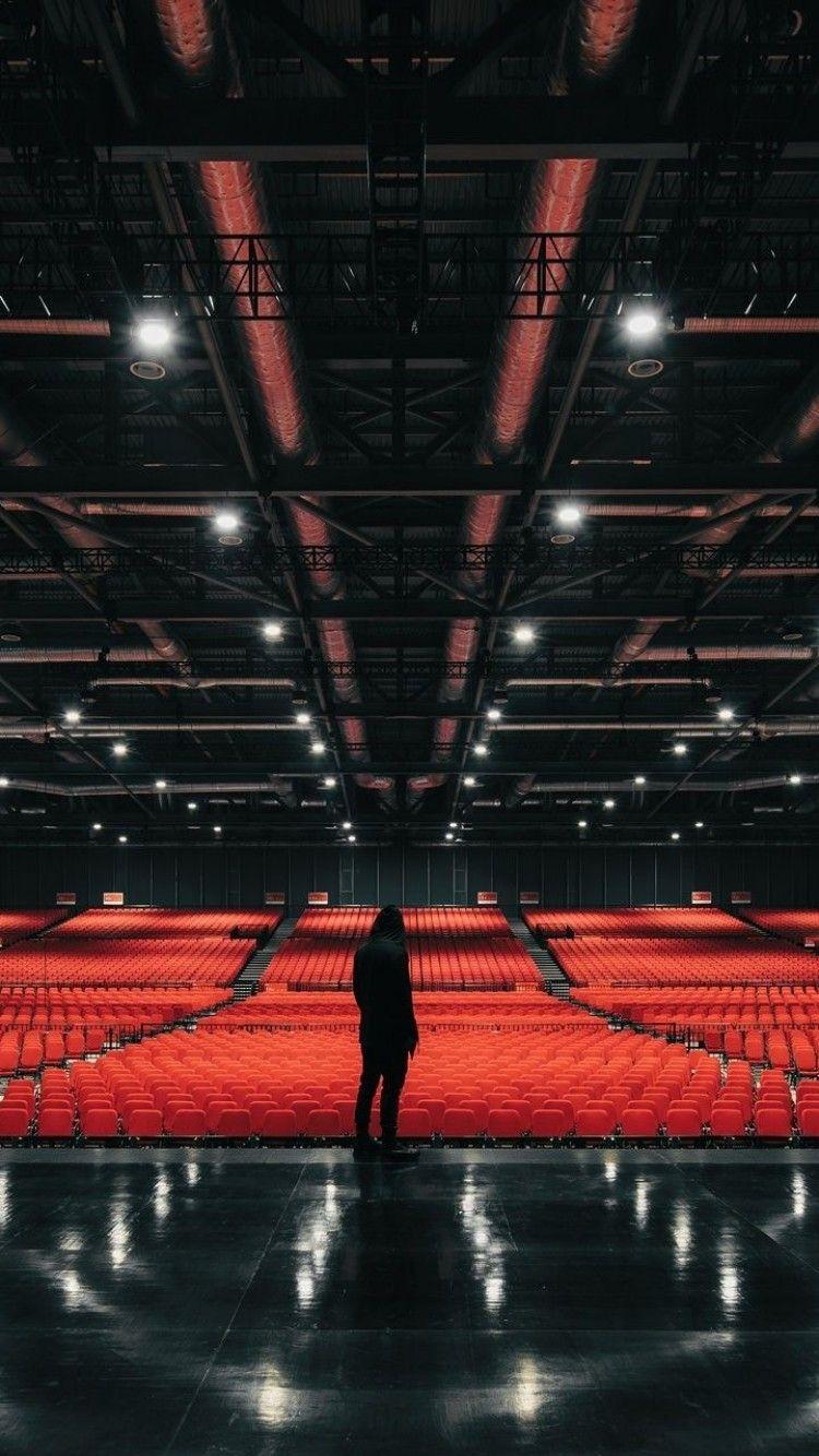 750x1334 Download 750x1334 Man, Hoodie, Indoors, Stage, Lights Wallpaper for iPhone iPhone 6