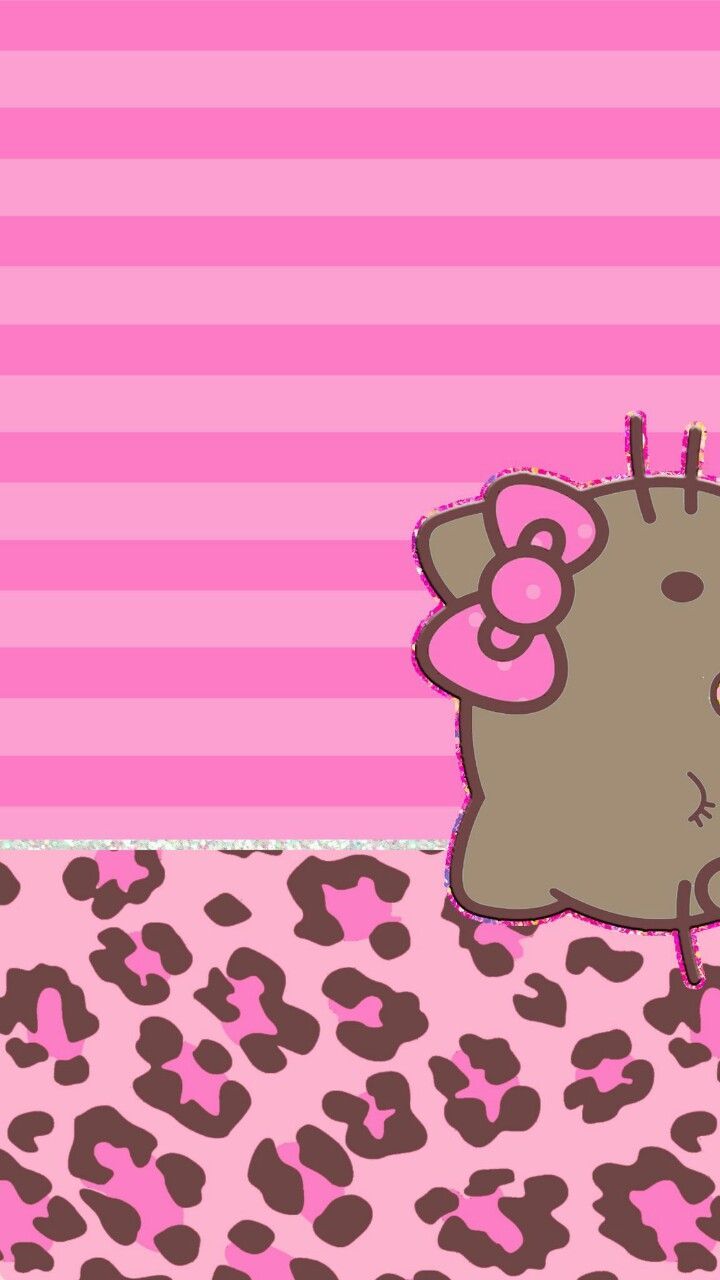 720x1280 Pink and Brown Hello Kitty Leopard Print Wallpaper. Mcbling iphone wallpaper, Cheetah print hello kitty