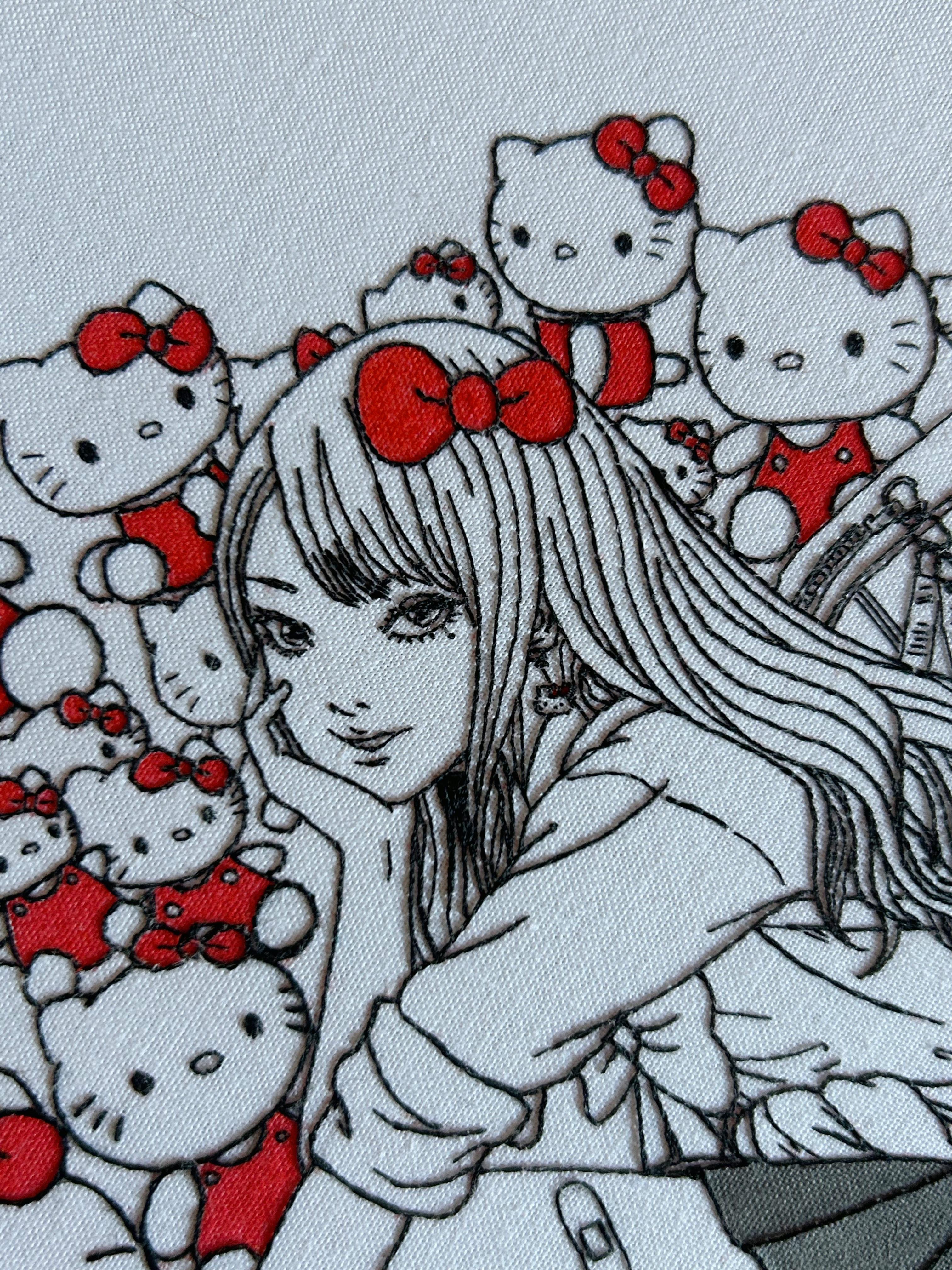 3024x4032 hand embroidered tomie x hello kitty