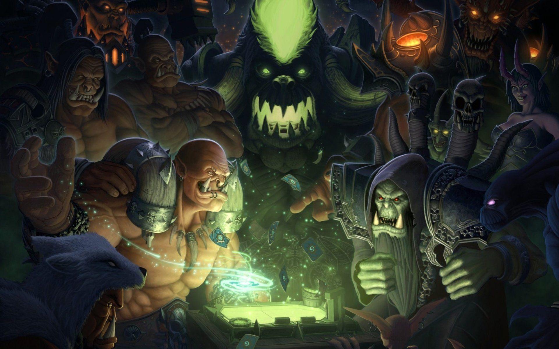 1920x1200 Wallpaper download card, orcs, world of warcraft, garrosh hellscream, wow resolution 1920x1200