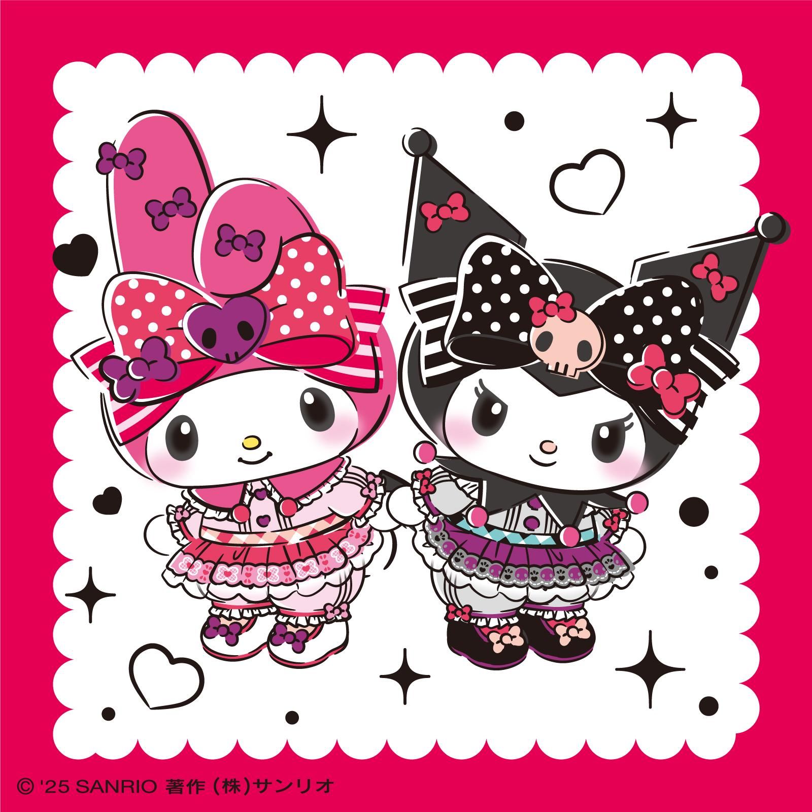 1600x1600 Idk what this style is called (HaraJuku? Jira Kei?) but Kuromi and My Melody look absolutely adorable and super kawaii in their anniversary outfits!