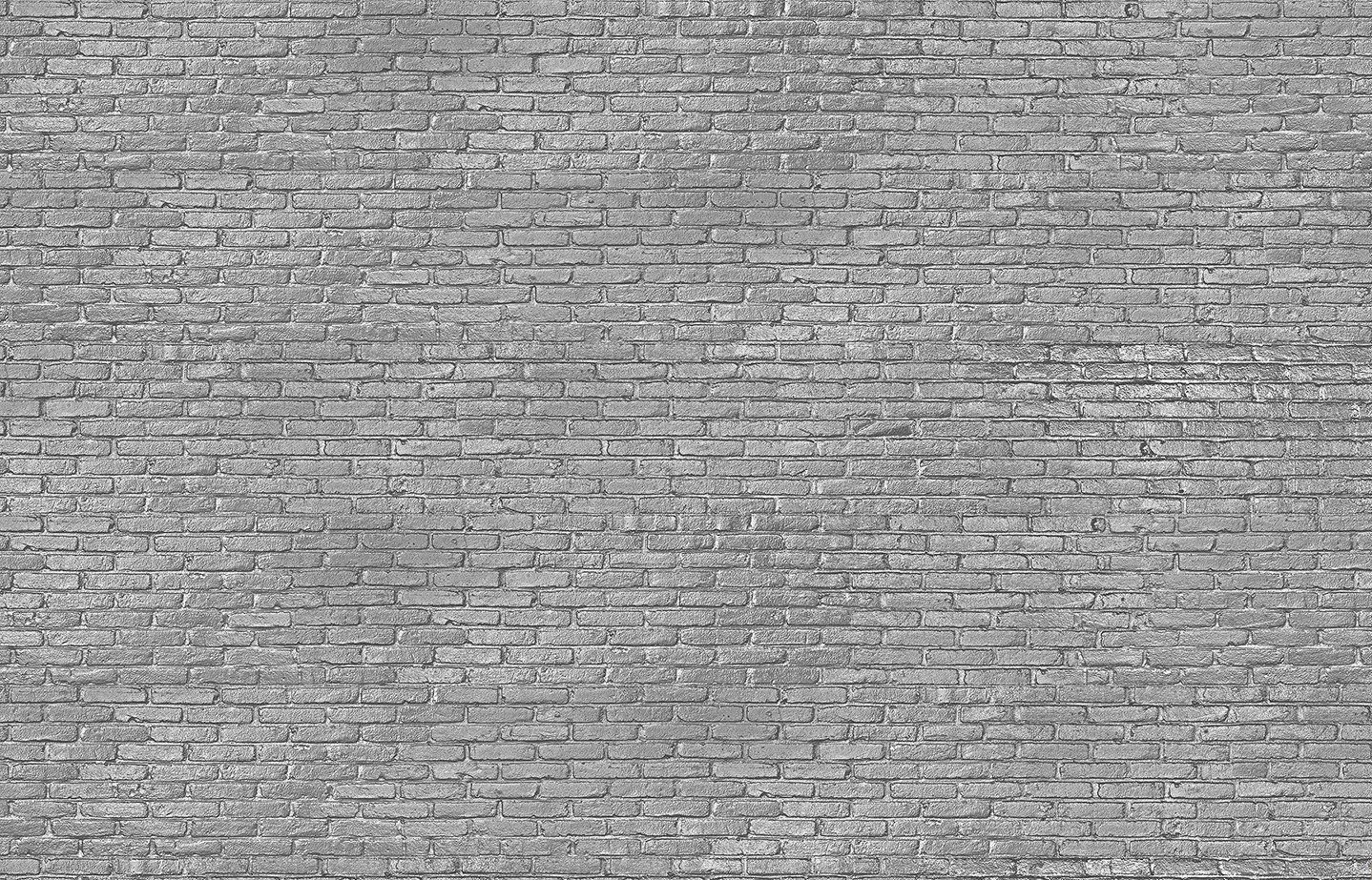 1438x923 Silver Grey Brick Wallpaper design by Piet Hein Eek for NLXL Wallpaper