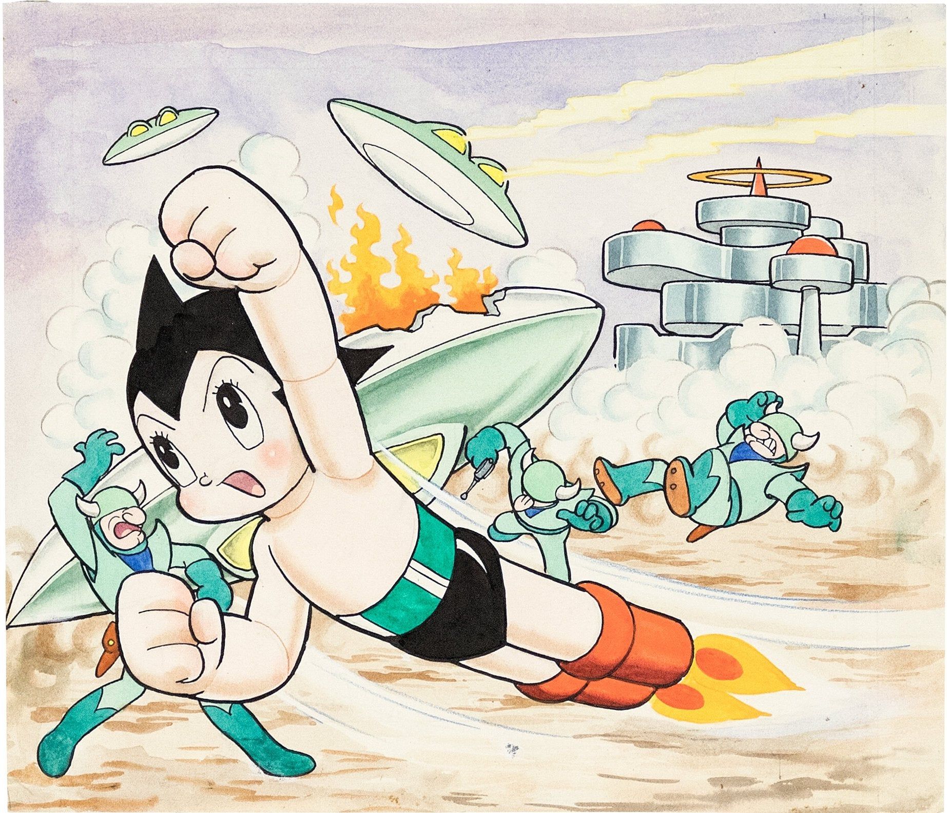 1845x1585 Osamu Tezuka's Astro Boy / Big X Kamishibai for Koide Shinkosha, c. 19