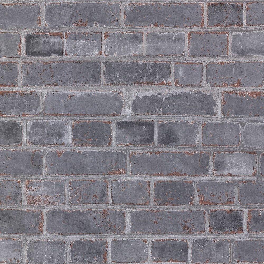 Hình nền 1000x1000 Muriva Urban Brick Grey