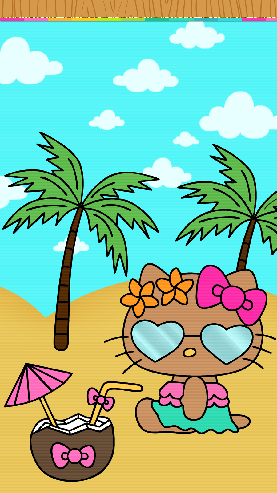 900x1600 Hello Kitty Summer Wallpaper 900x1600 px
