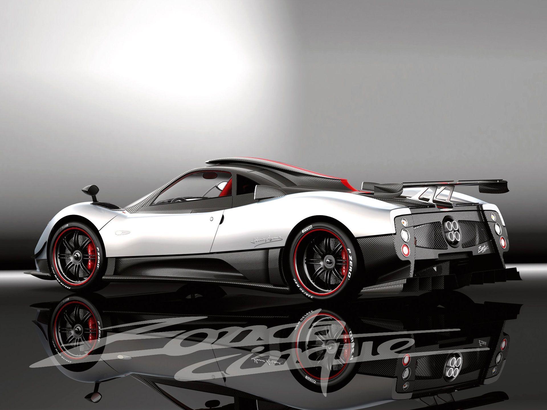 1920x1440 Wallpaper Pagani Zonda white supercar back view 1920x1440 HD Picture, Image