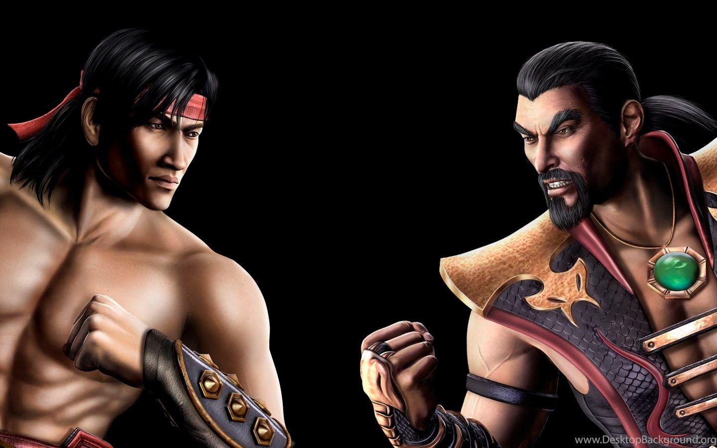 1440x900 Liu Kang VS Shang Tsung mortal kombat Desktop Background