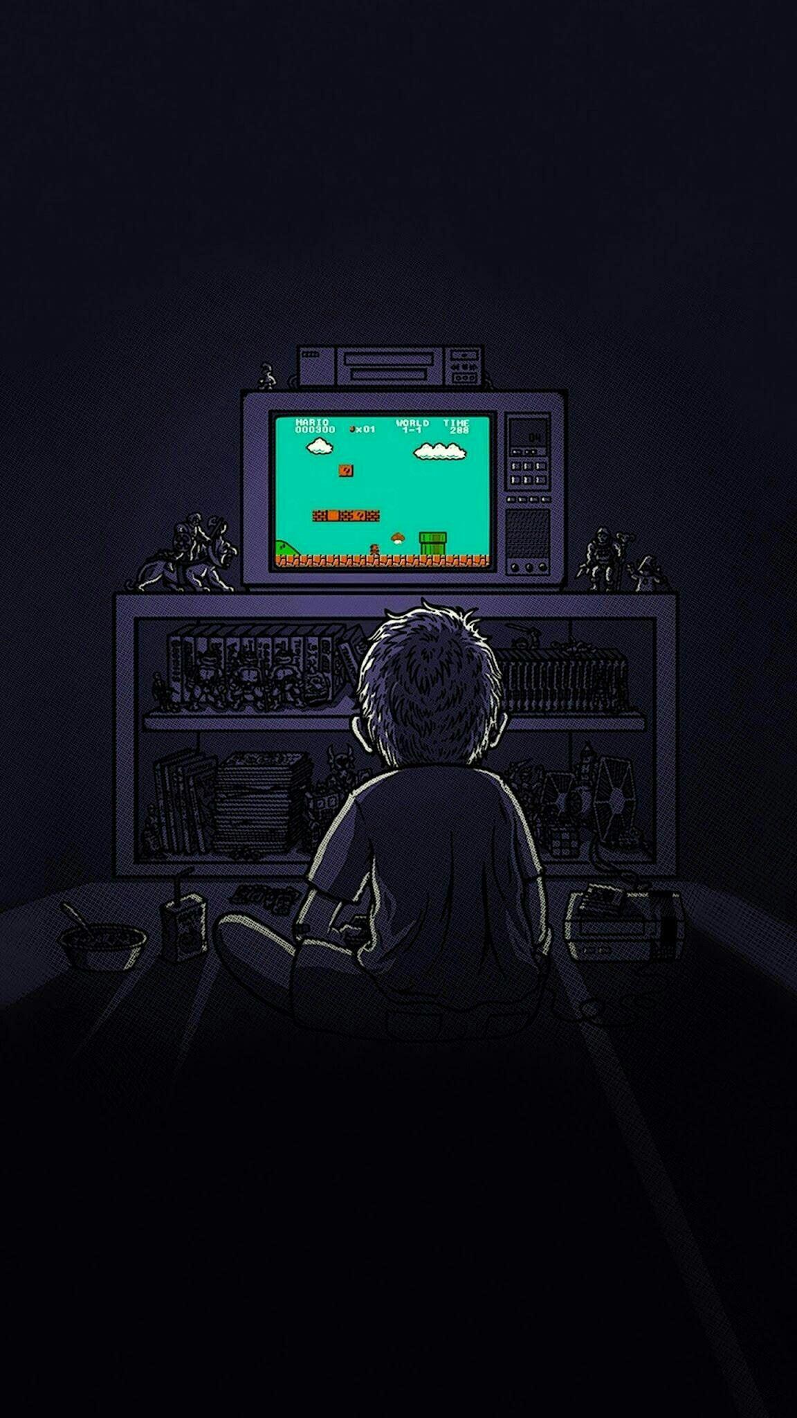 1152x2048 Old gamer. Game wallpaper iphone, Art .com