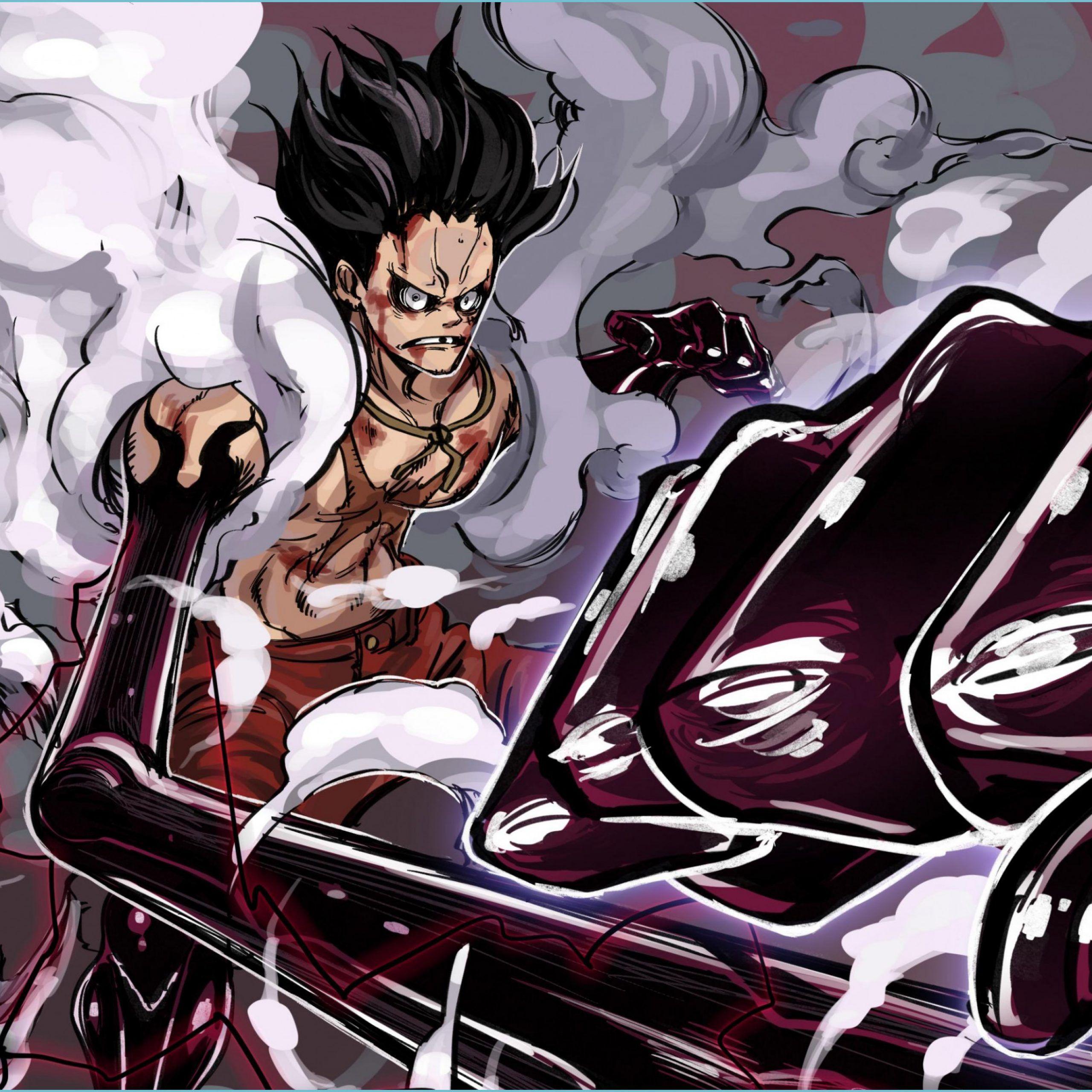 Monkey D Luffy In Colorful Smokes Background HD One Piece Wallpapers  HD  Wallpapers  ID 100831
