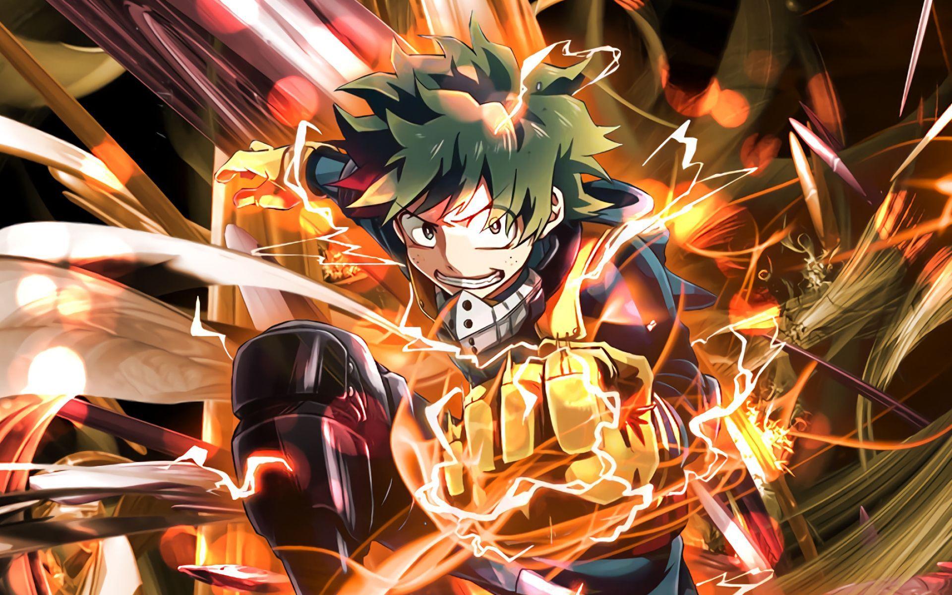 1920x1200 Midoriya Izuku, đèn neon, My Hero Academia, art, Izuku Midoriya, manga, Boku no Hero Academia.  Hình nền anime HD, Hình nền anime sống, Hình nền anime