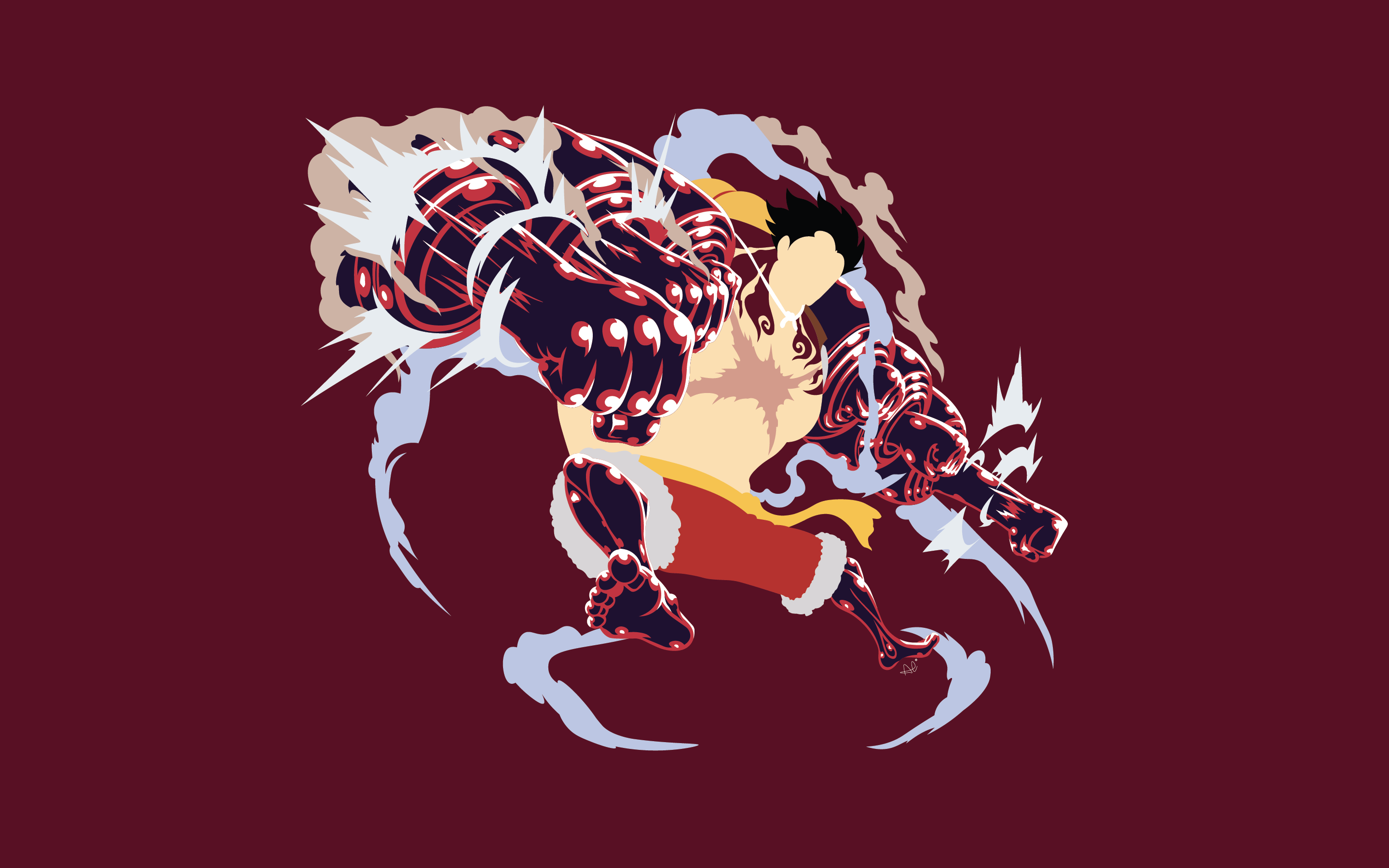 2880x1800 Luffy Gear4 Fanart