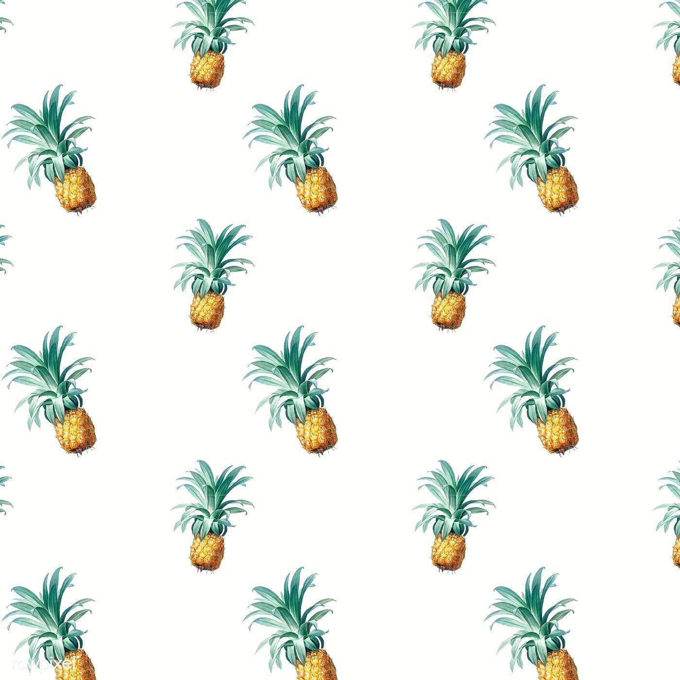 1400x1400 Tropical pineapple wallpaper vintage illustration. free image by rawpixel.com / busbus. Pineapple wallpaper, Pattern illustration, Vintage illustration