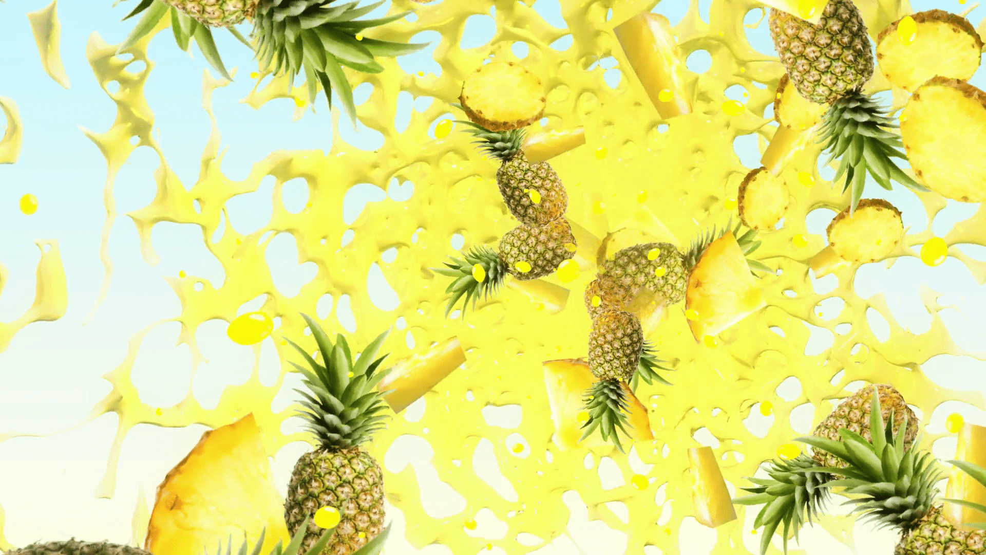 1920x1080 Free photo: Pineapple background, Juicy, Tropical