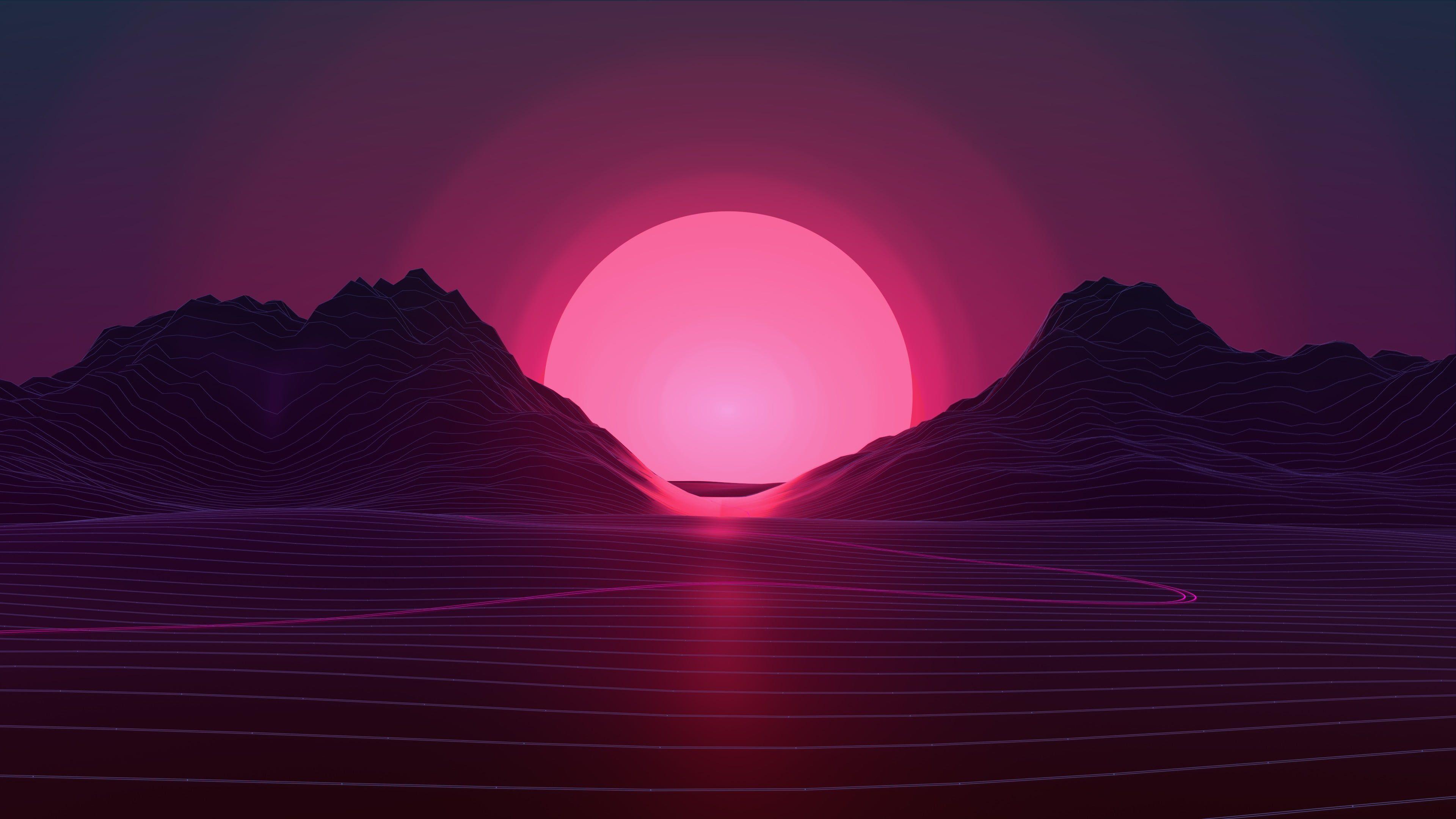 Sunrise Illustration Digital Art 4K Wallpaper #4.1963