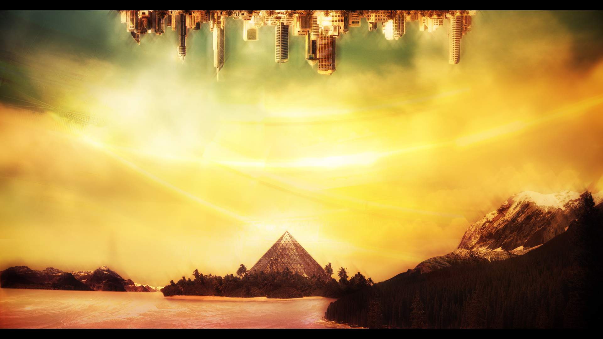 1920x1080 sunset, sunrise, Sun, Neon Genesis Evangelion, NERV Wallpaper /