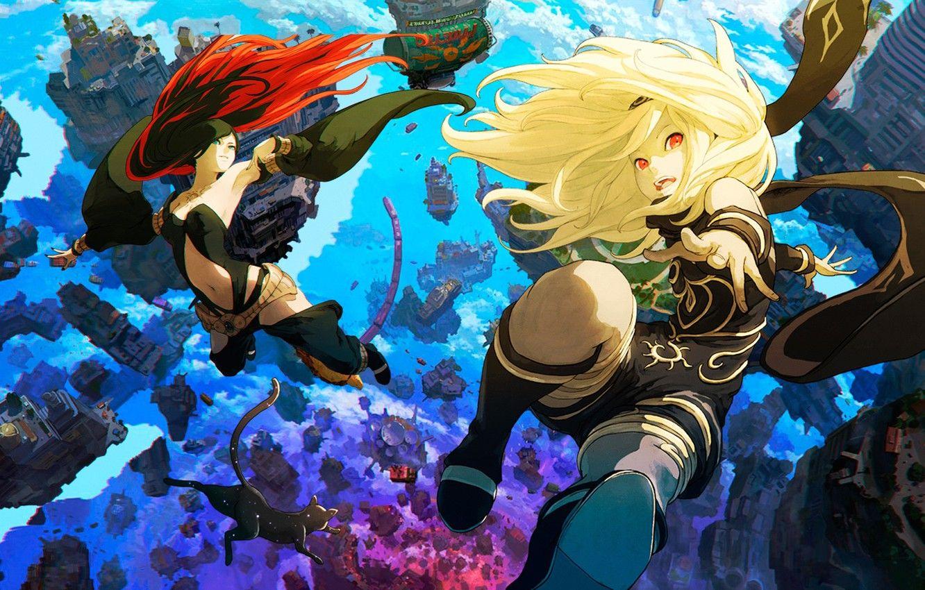 1332x850 Wallpaper girls, art, Sony, Kat, Raven, gravity rush - for desktop, section игры
