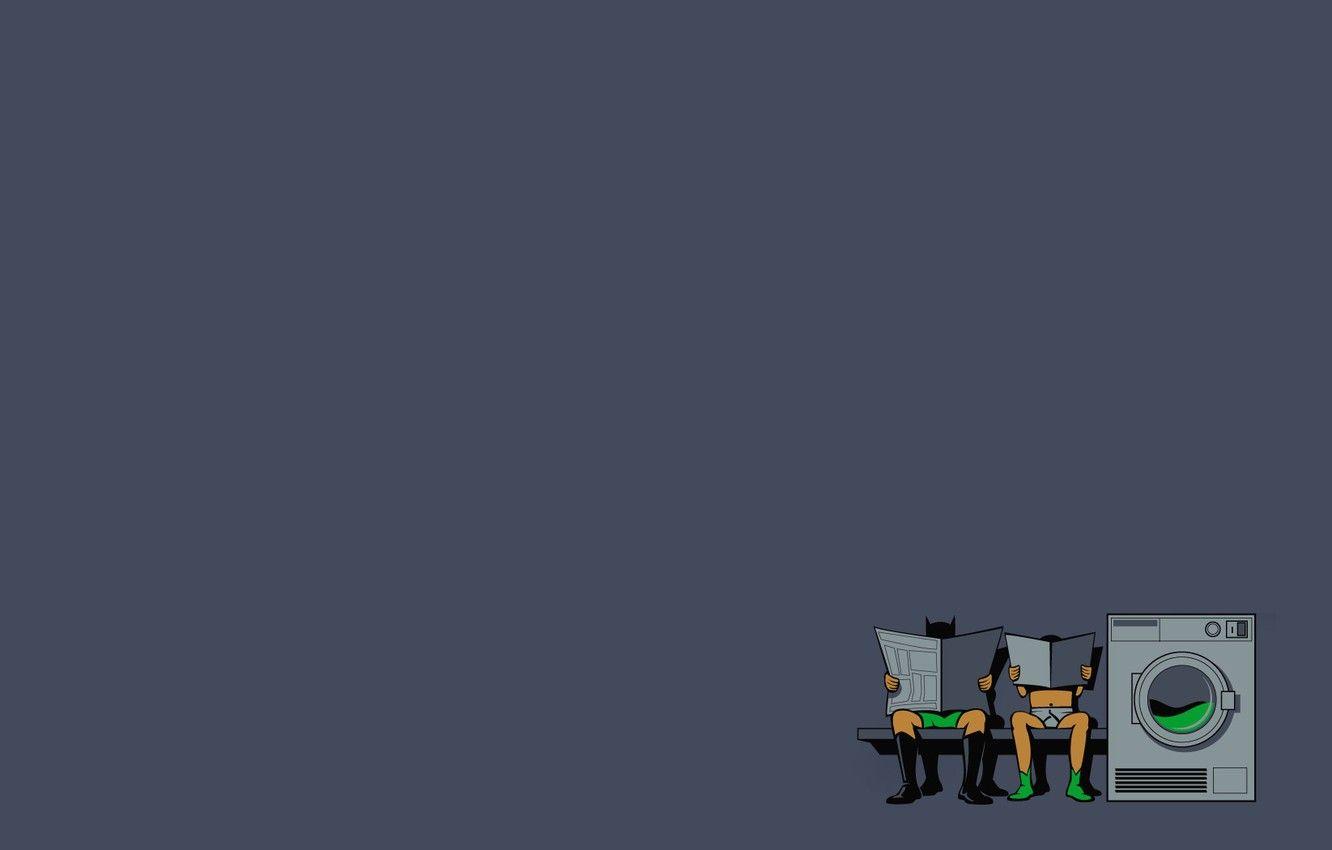 1332x850 Wallpaper things, newspaper, briefs, waiting, Batman, Robin, wash, Laundry image for desktop, section минимализм