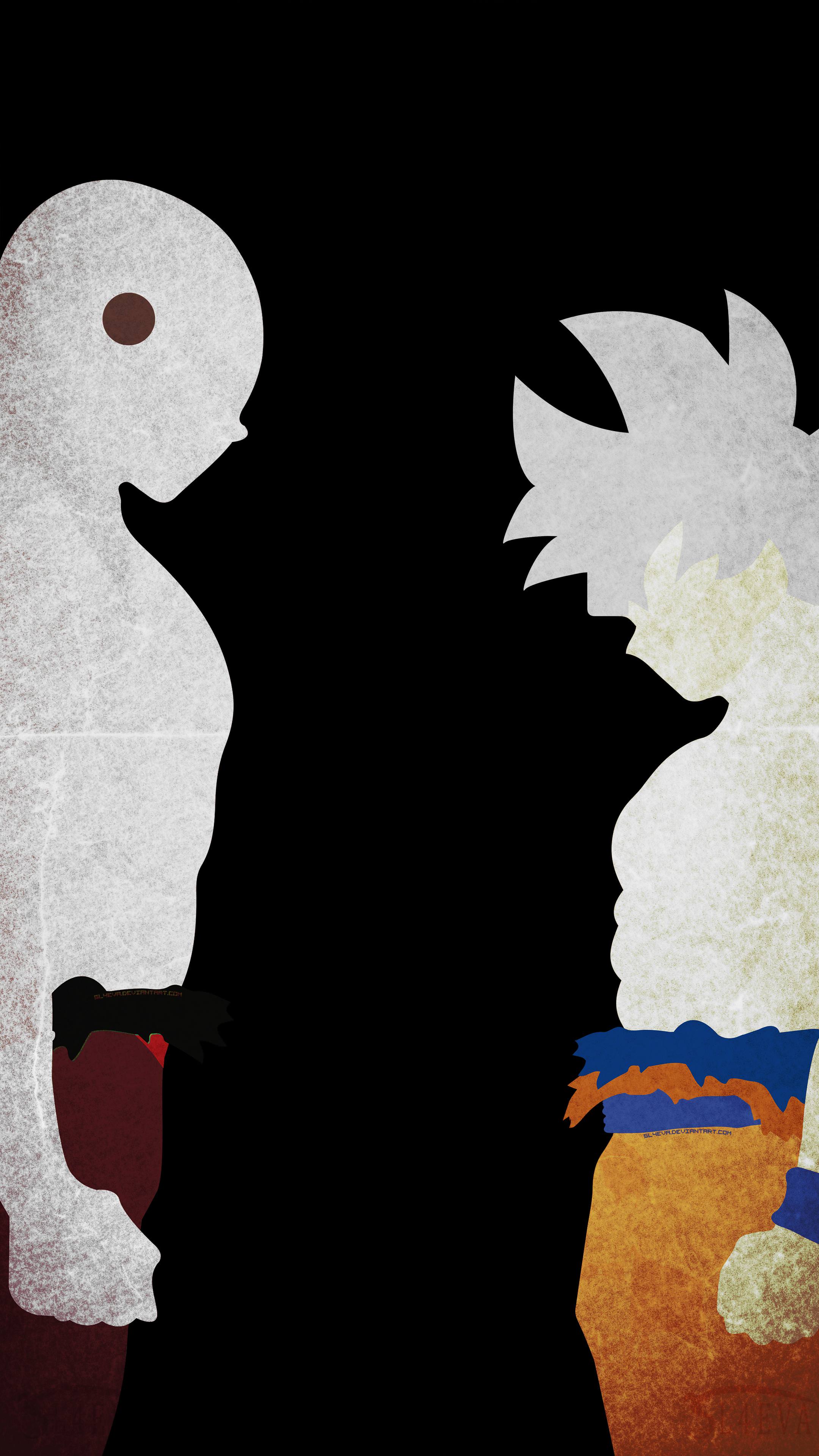 2160x3840 OCGoku VS Jiren Minimal Mobile Wallpaper