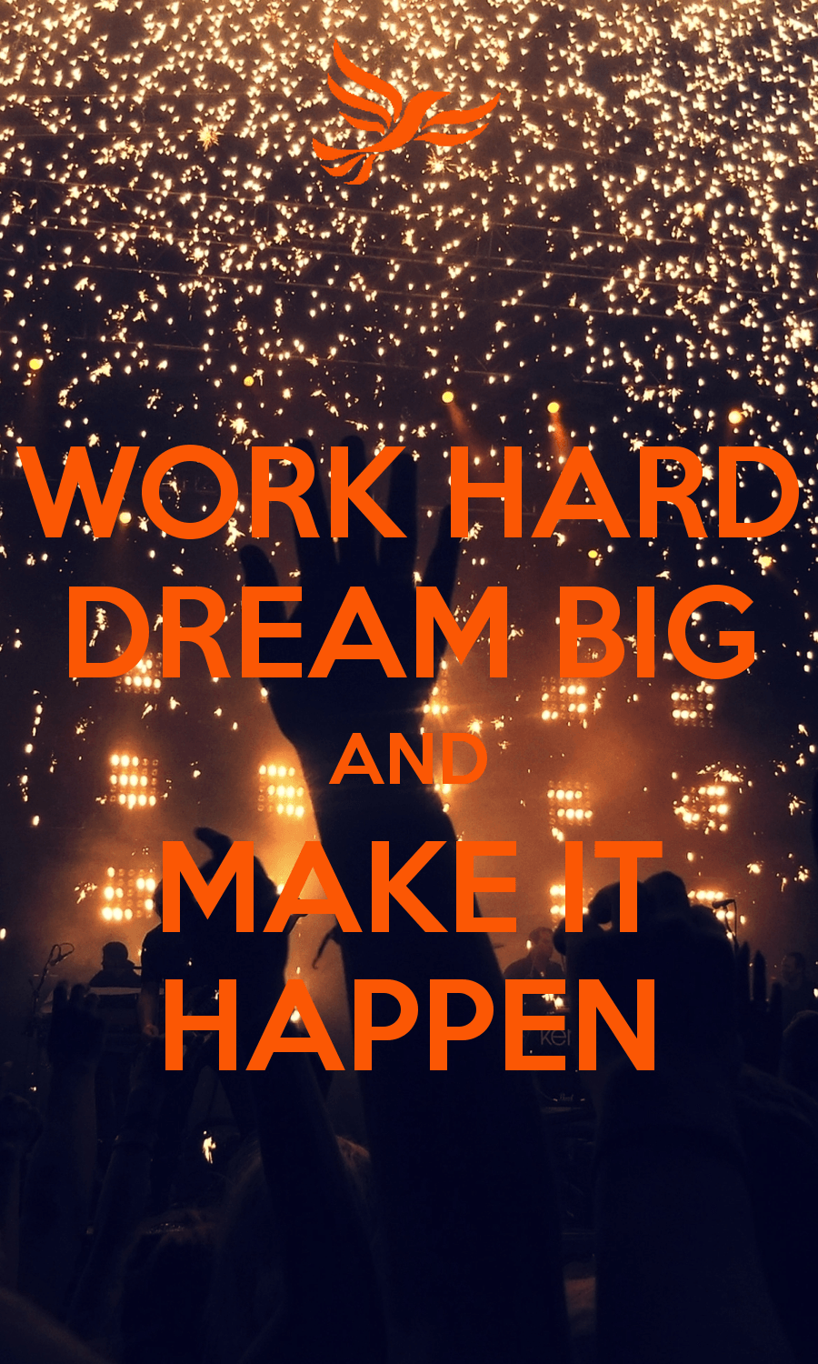 Обои work hard dream big