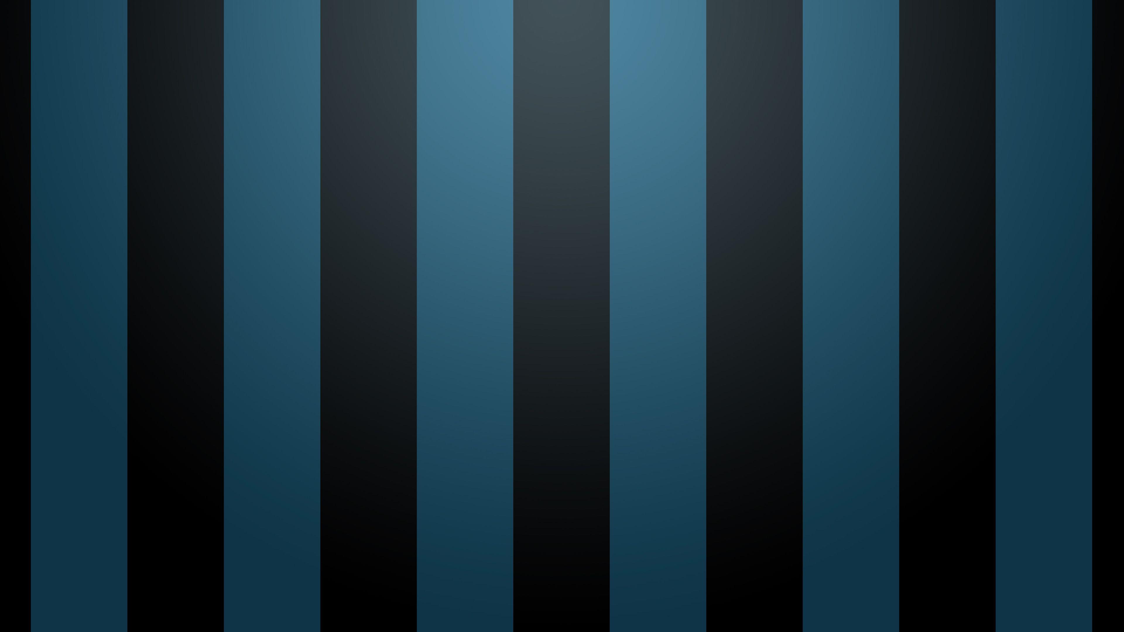 3840x2160 Black & Blue Stripes